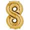 34" Gold Number Foil Balloon