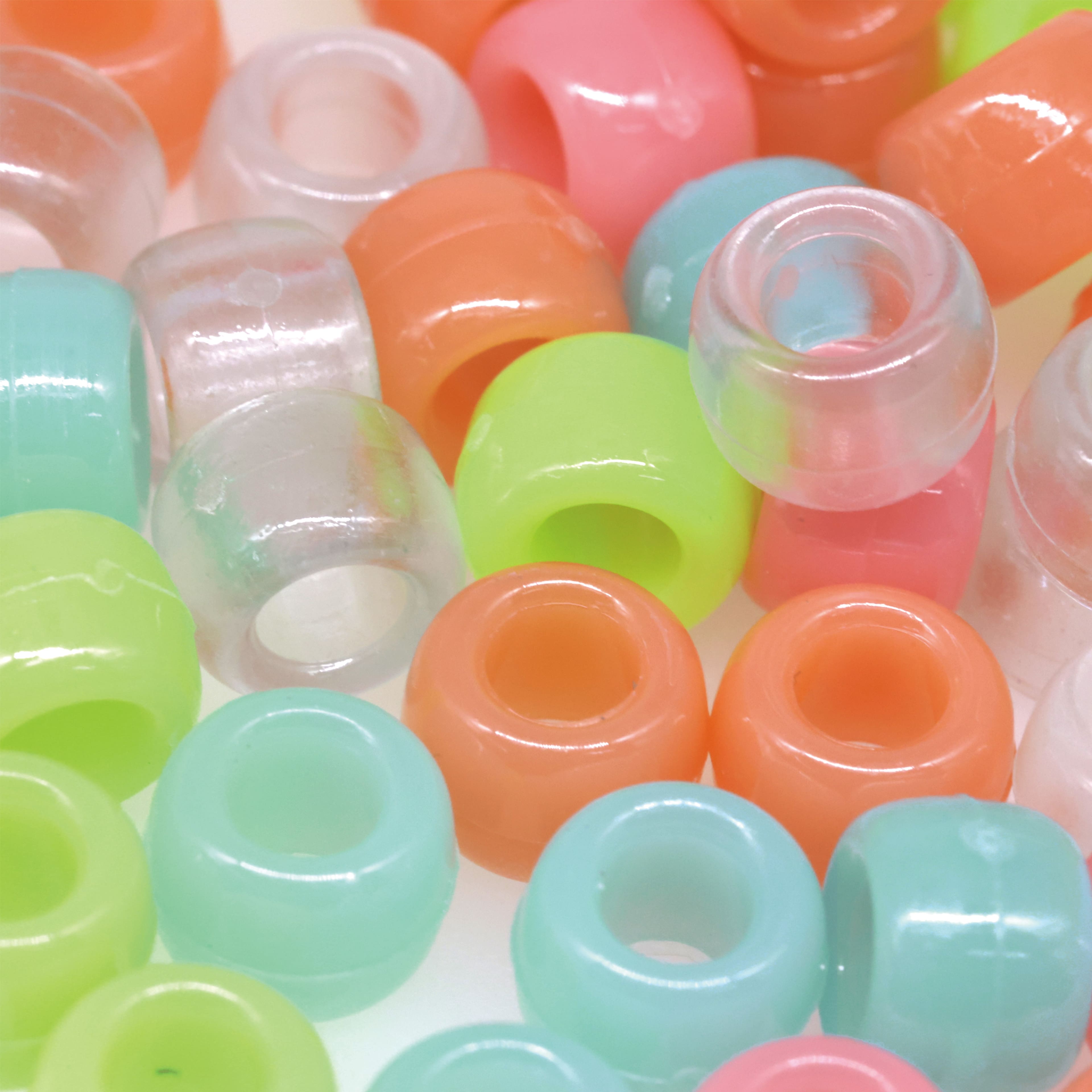 12 Packs: 280 ct. (3,360 total) Glow in the Dark Pony Beads by Creatology™, 6mm x 9mm