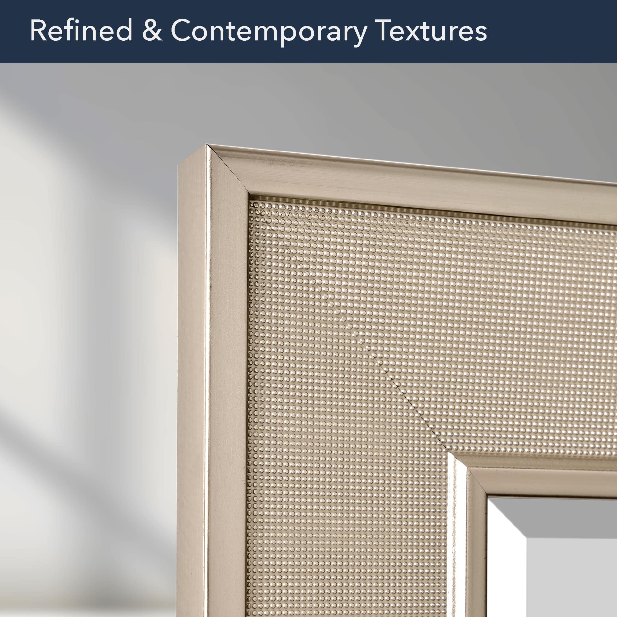 Head West Pave Brushed Nickel Stylish Bathroom & Wall Mirror