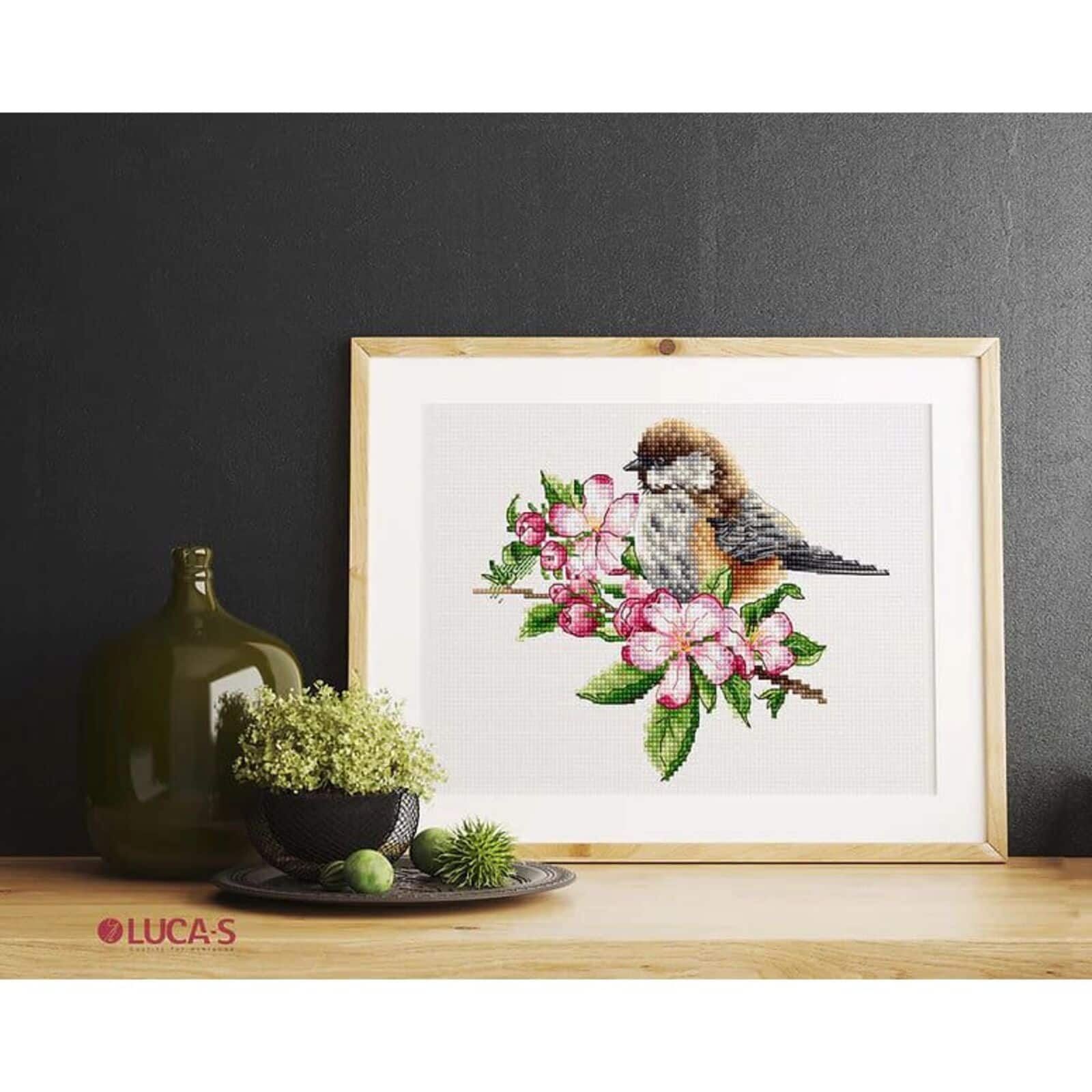 Luca-s The Tit On The Branch Counted Cross Stitch Kit
