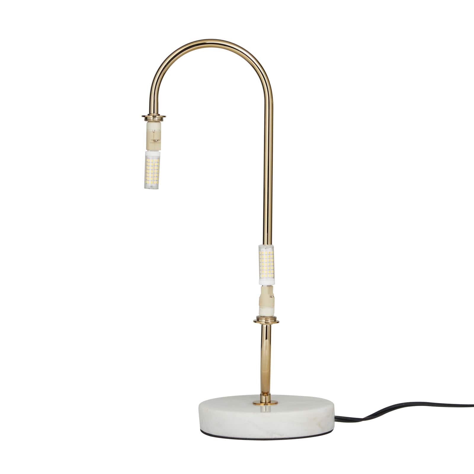 Gold Metal Contemporary Abstract Table Lamp, 10" x 11" x 18"