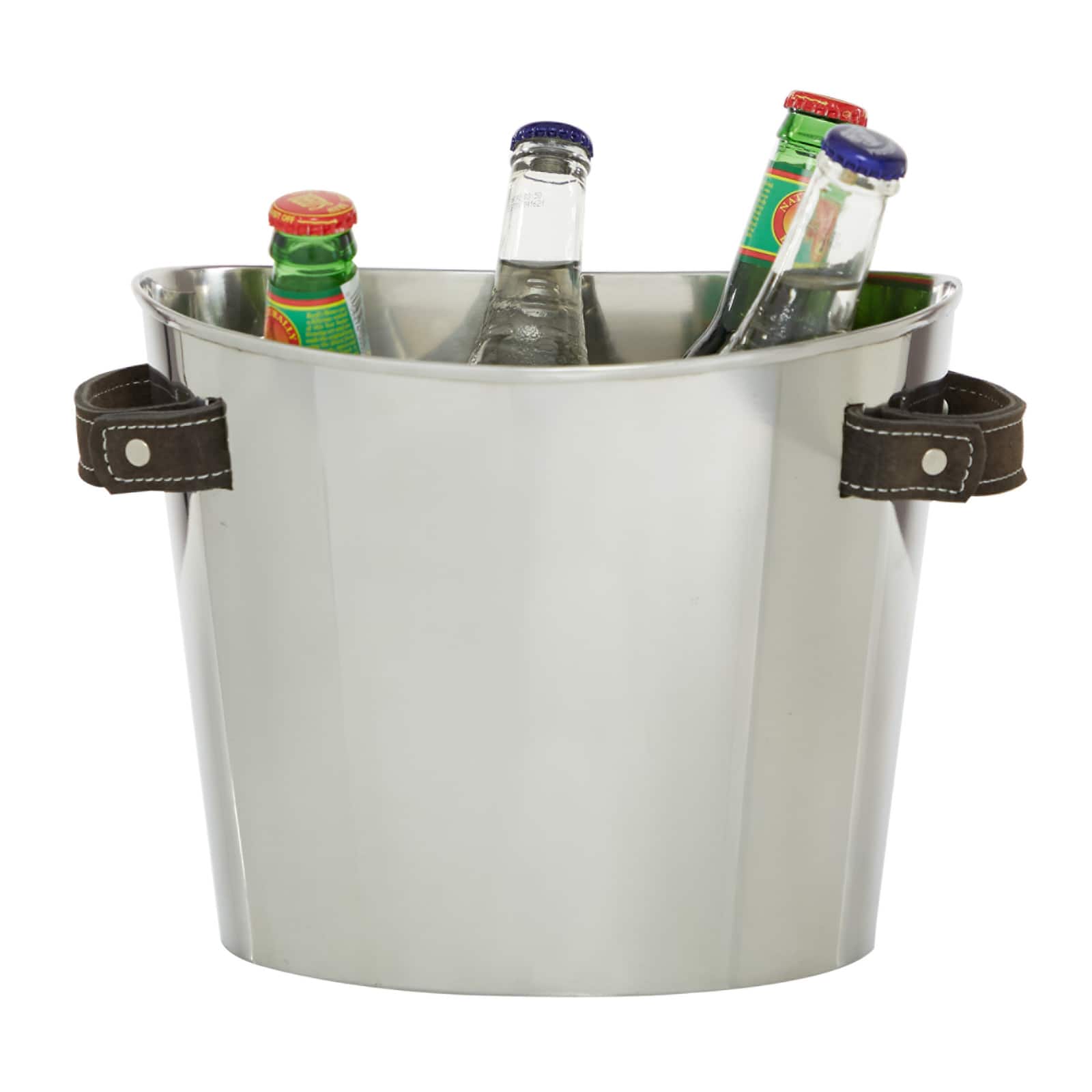 12" Silver Stainless Steel Contemporary Wine Rack