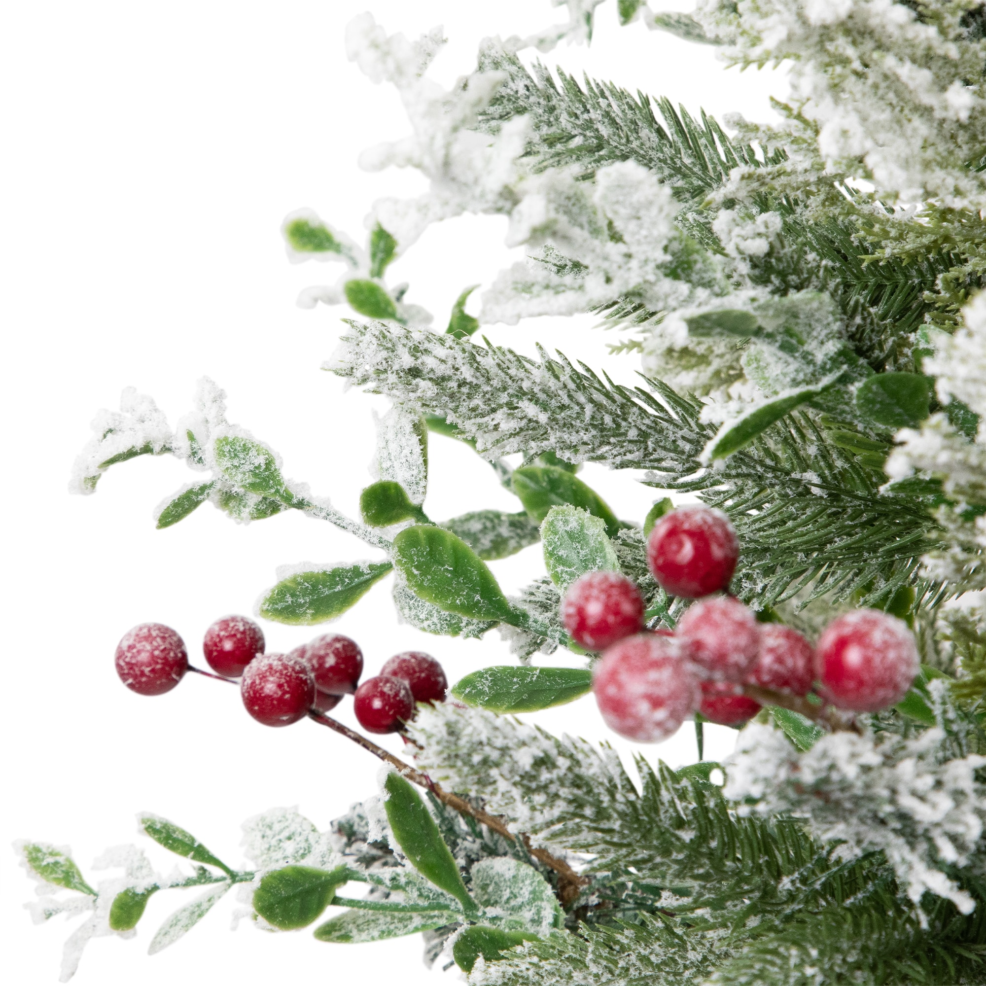 24" Unlit Flocked Balsam Pine Artificial Christmas Tree