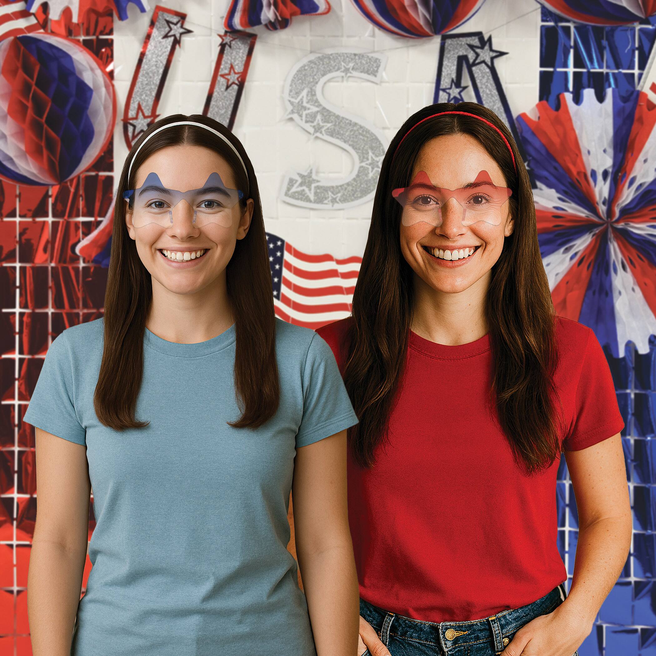 Beistle Red & Blue Star Glasses, 4ct.