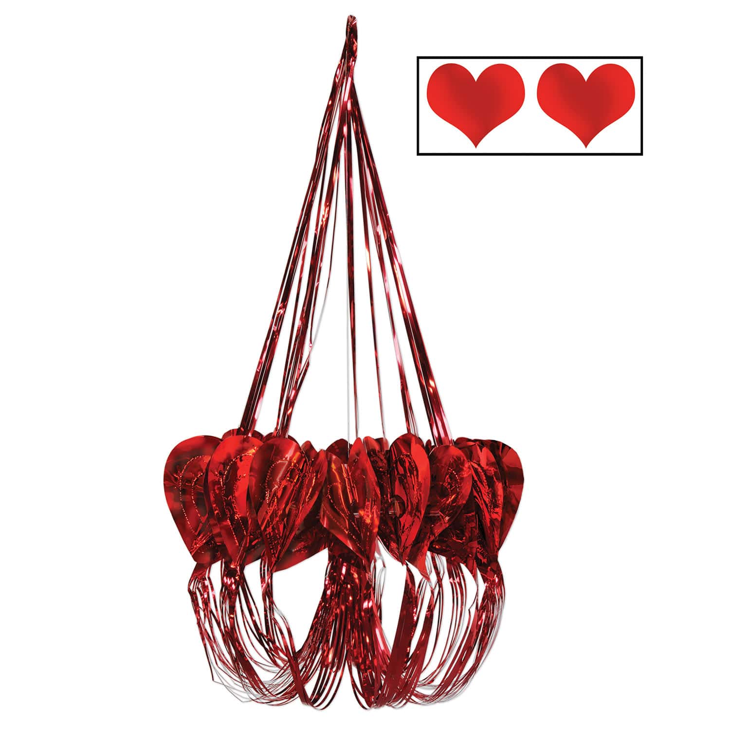 Beistle 35" Red Heart Chandelier