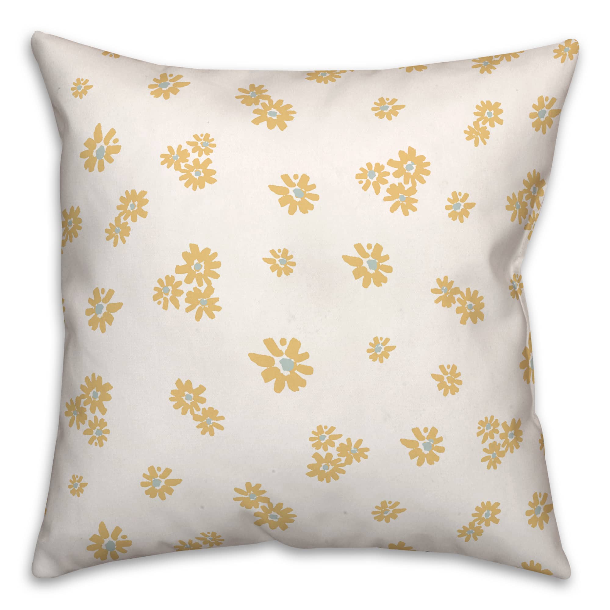 Daisy Pattern Square Throw Pillow