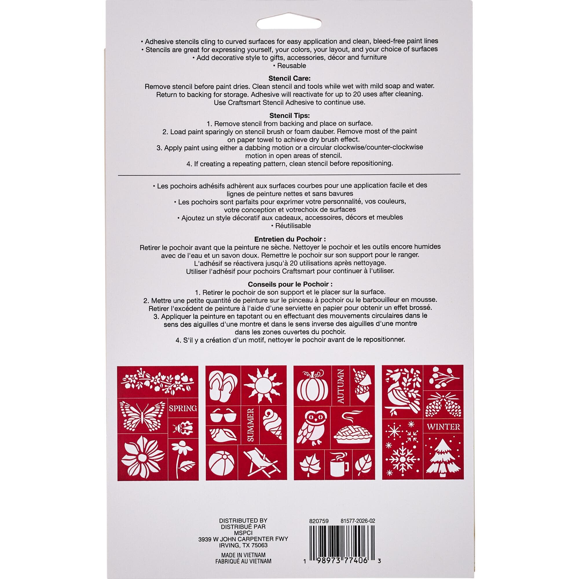 Four Seasons Stencils, 7" x 10" by Craft Smart