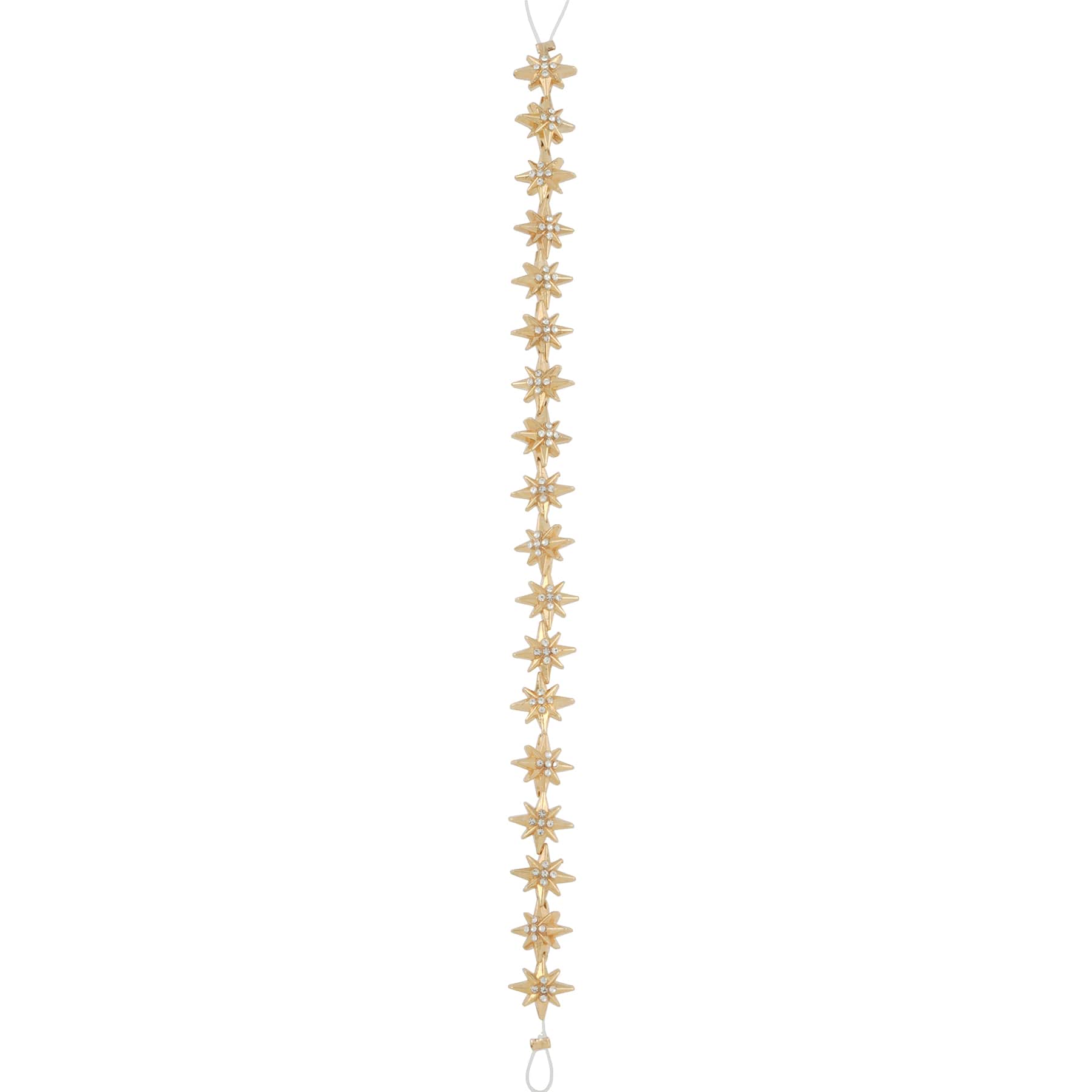 12 Packs: 18 ct. (216 total) Gold Metal Star Beads, 11mm by Bead Landing™