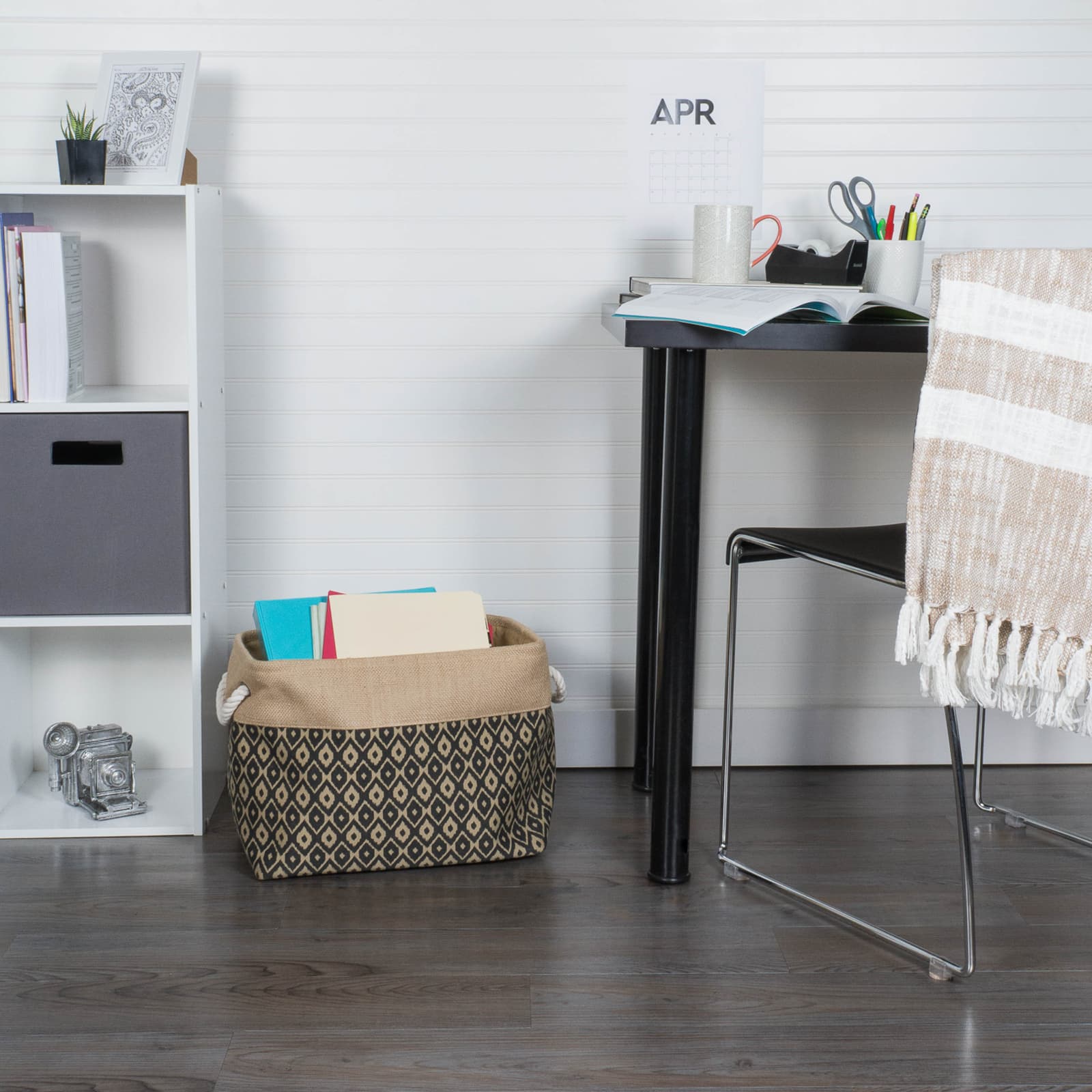 DII® Medium Ikat Rectangle Burlap Bin