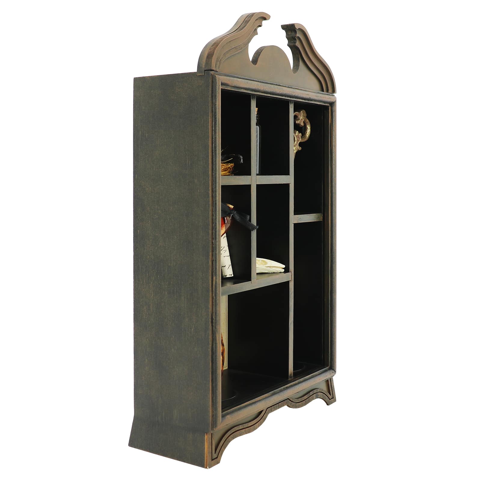 17.75" Bat Skull Curiosities Cabinet Tabletop Décor by Ashland®