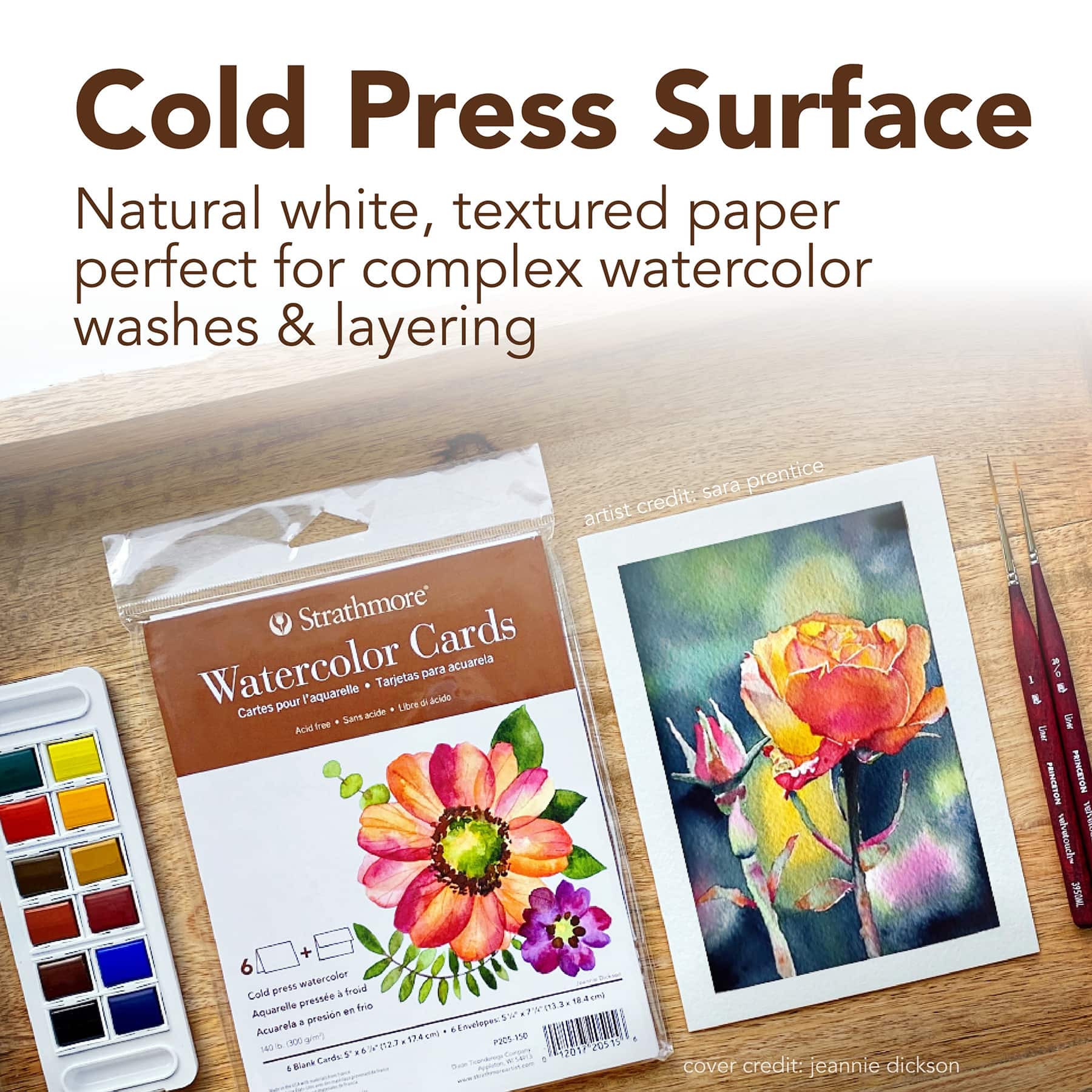 Strathmore® 400 Series Fluorescent White Watercolor Cards & Envelopes Set