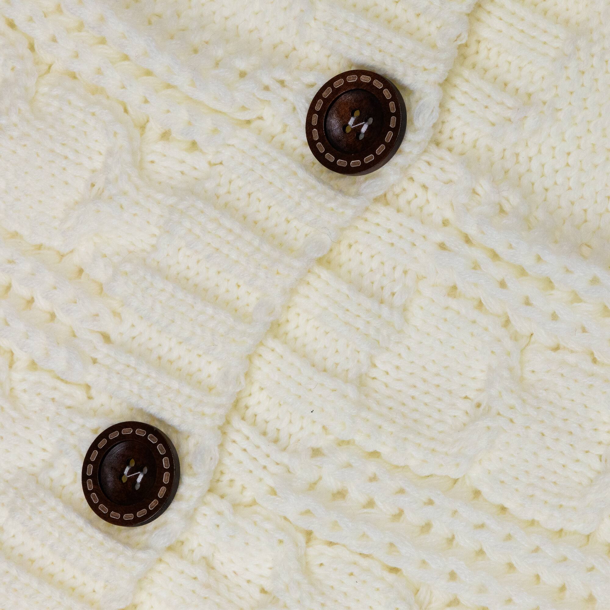 Knitted Sweater Tree Skirt with Buttons - 84“ - Cream