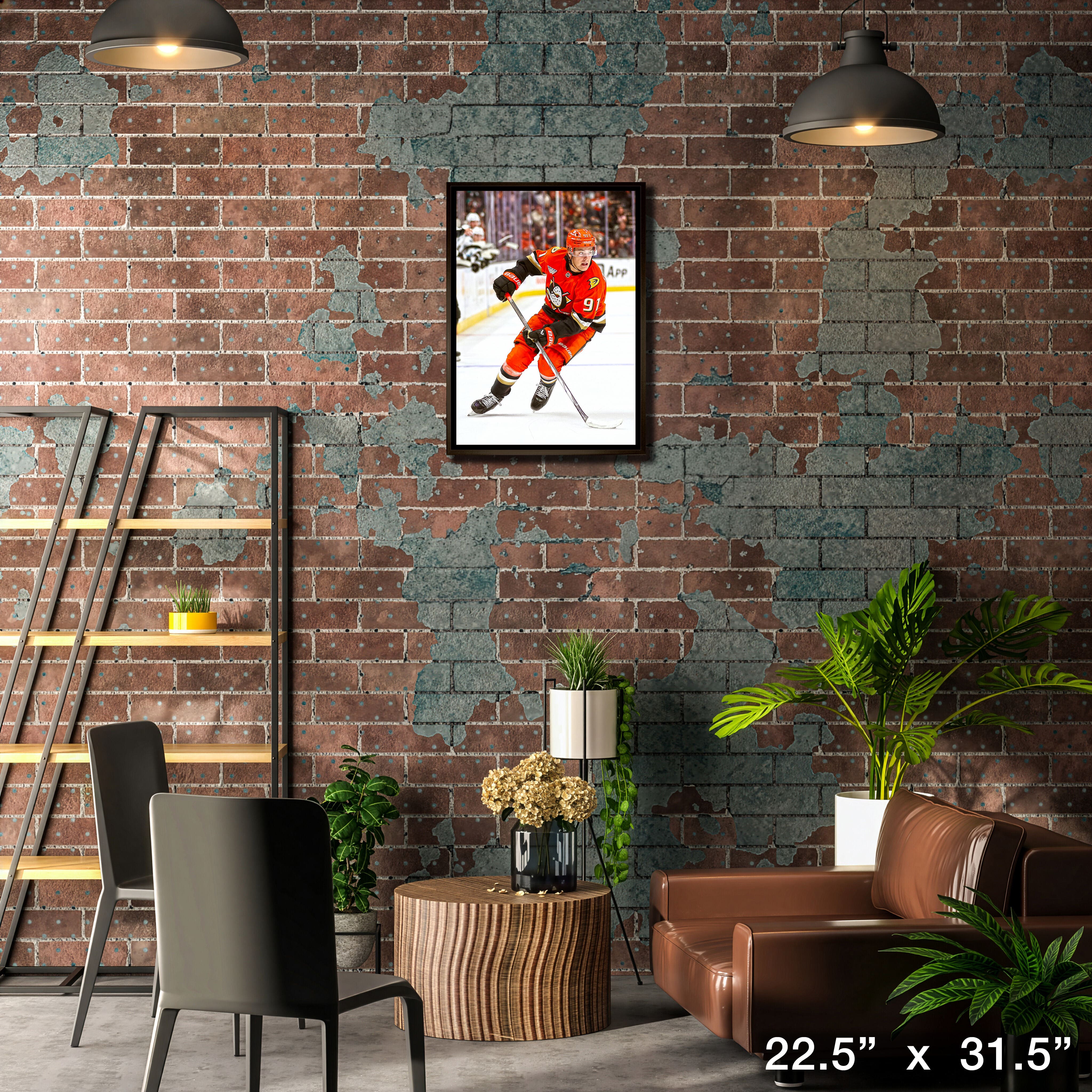 Leo Carlsson 20" x 29" Framed Canvas Anaheim Ducks 22.5" x 31.5"