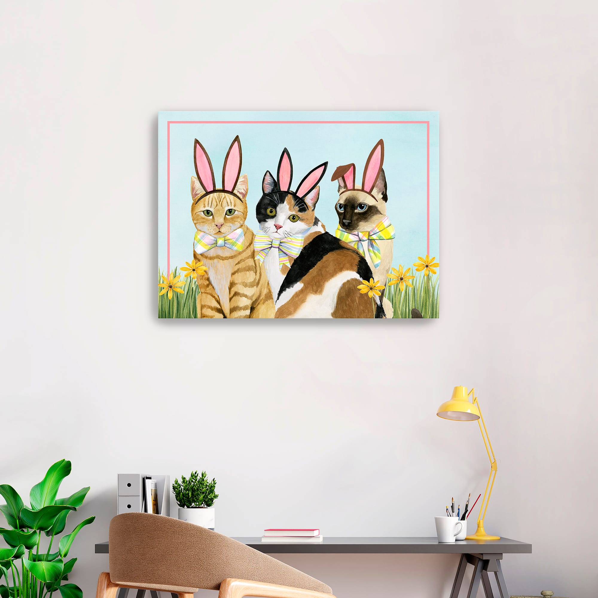 Lumaprints Easter Cats I Canvas Giclée Art