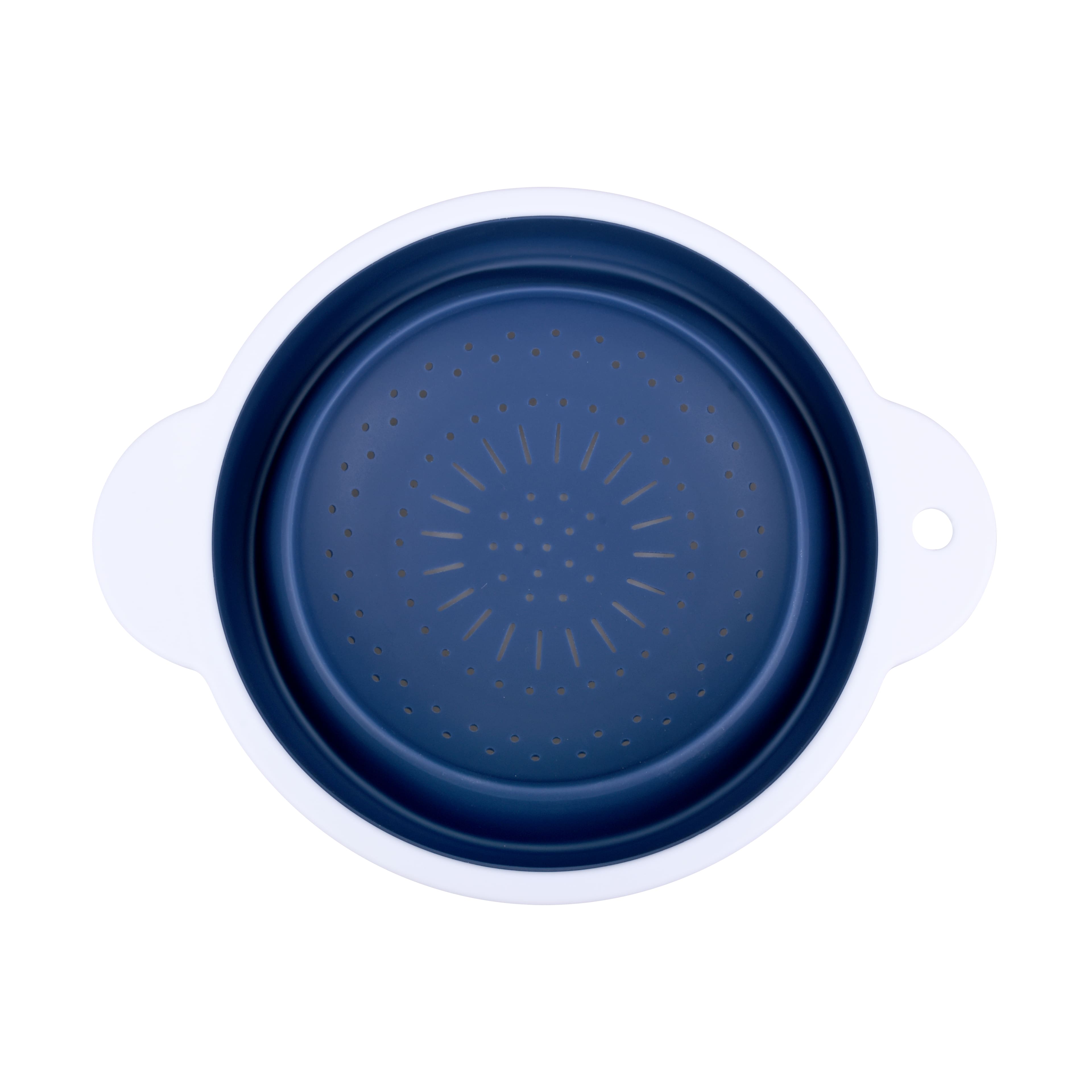 11" Blue & White Silicone Colander by Makery™
