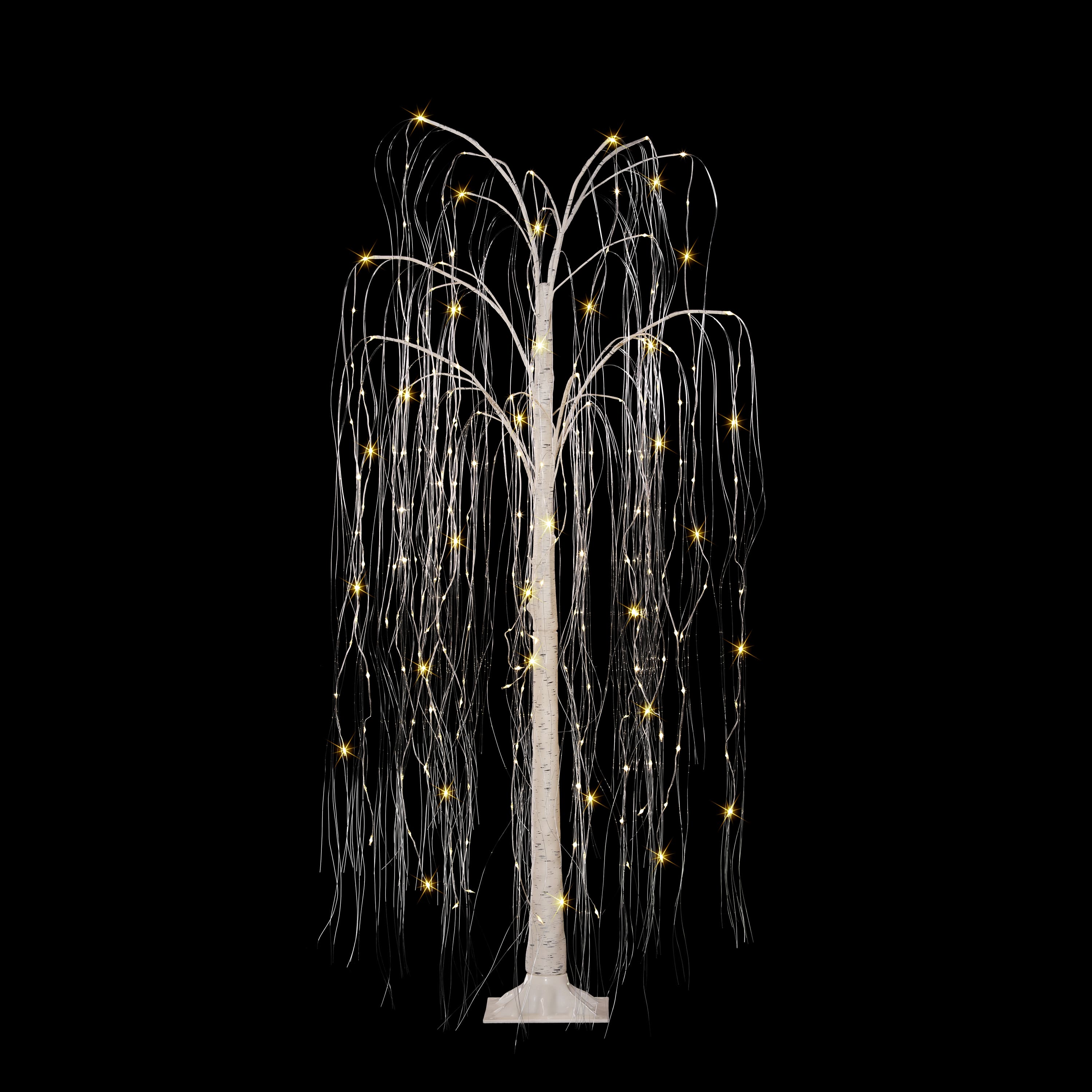 5ft. Pre-Lit Willow Artificial Christmas Tree, Warm White LED Lights