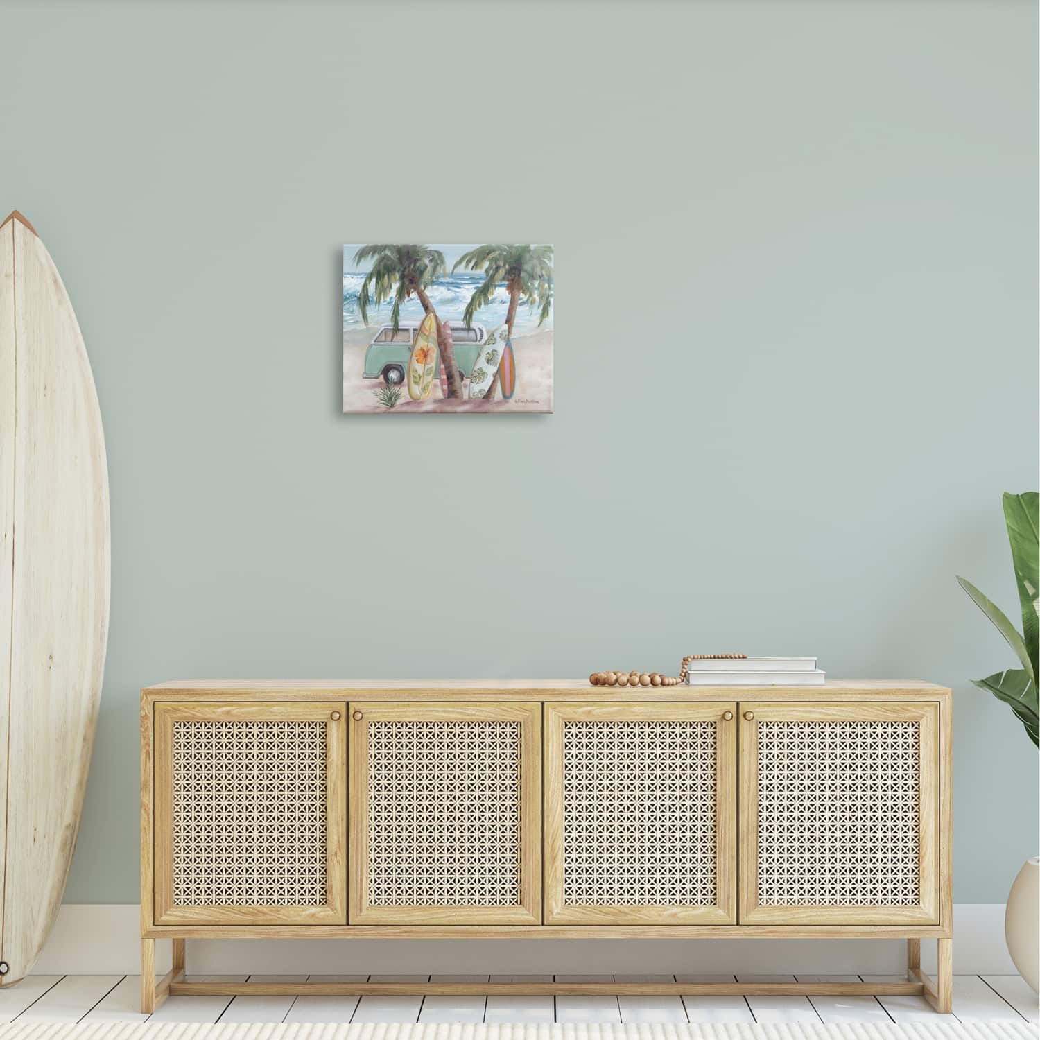 Stupell Industries Summer Waves Tropical Van Surfboards Canvas Wall Art
