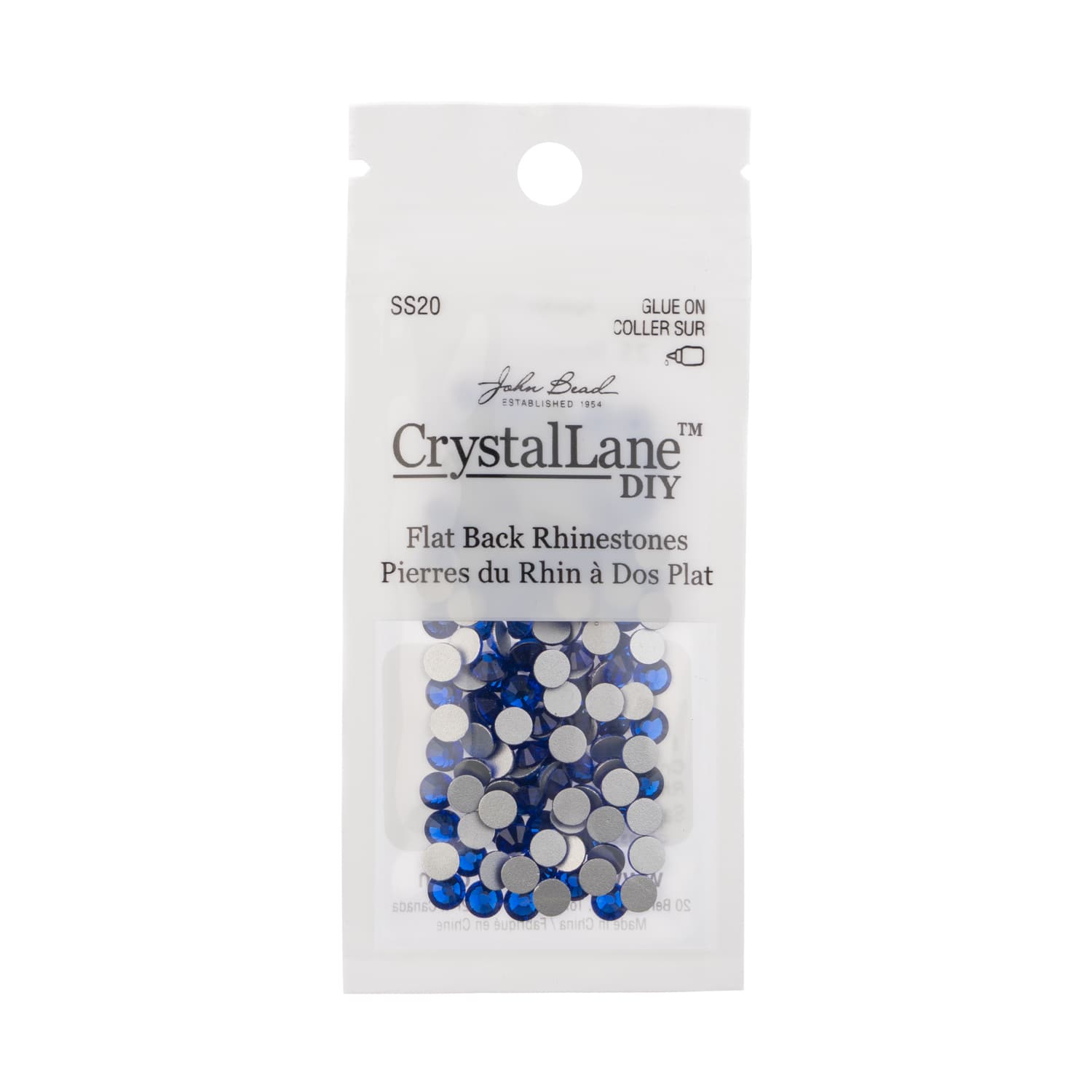 John Bead Crystal Lane SS20 Round Flatback Czech Crystals, 144ct.