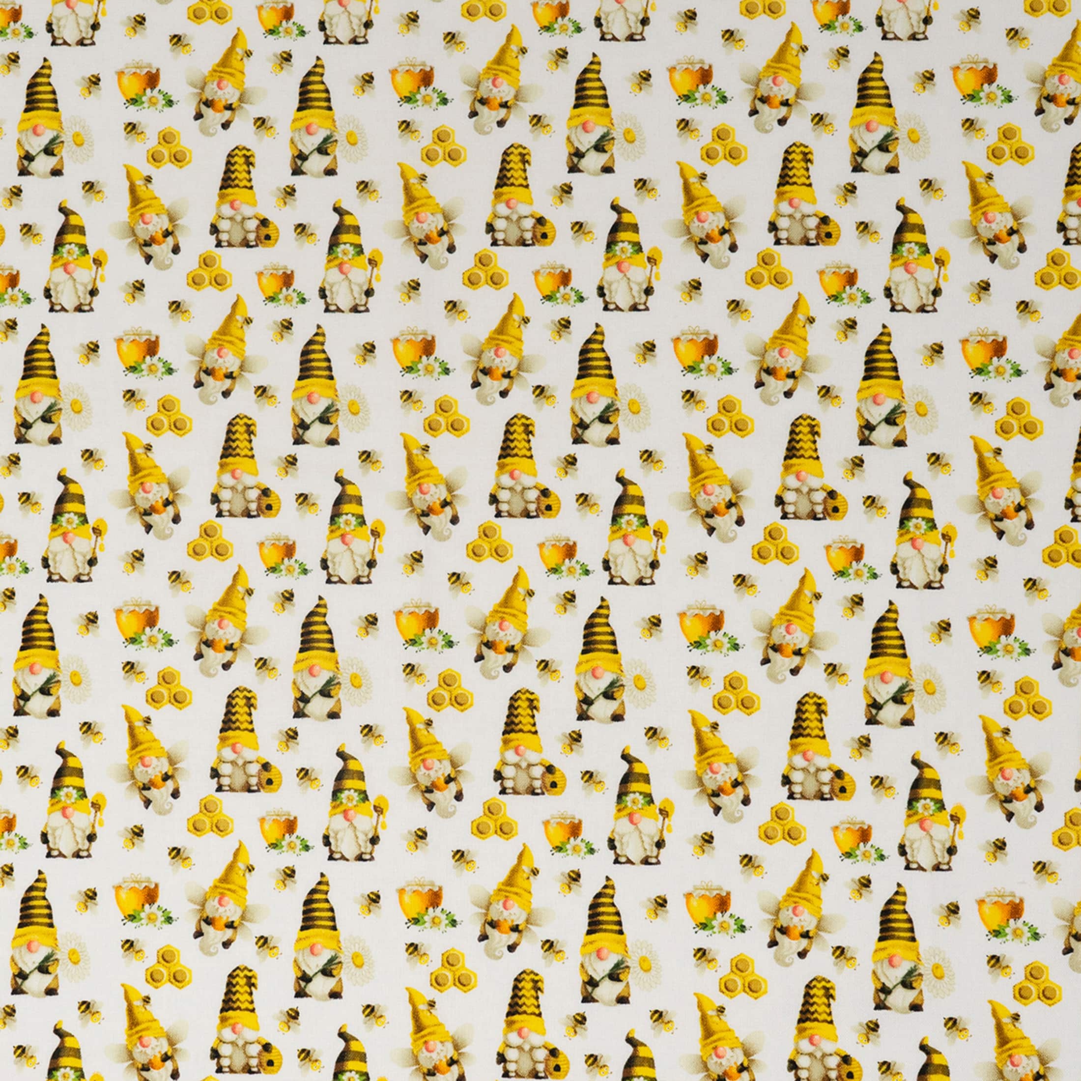 SINGER Bee Gnomes Print Cotton Fabric