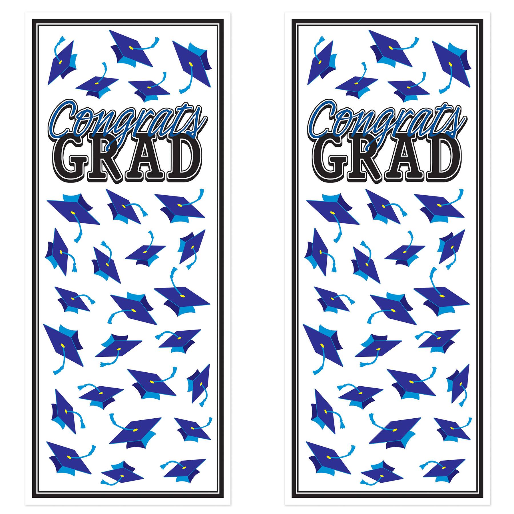 Beistle Congrats Grad Door Covers, 2ct. in Blue | 6ft x 30" | Michaels®