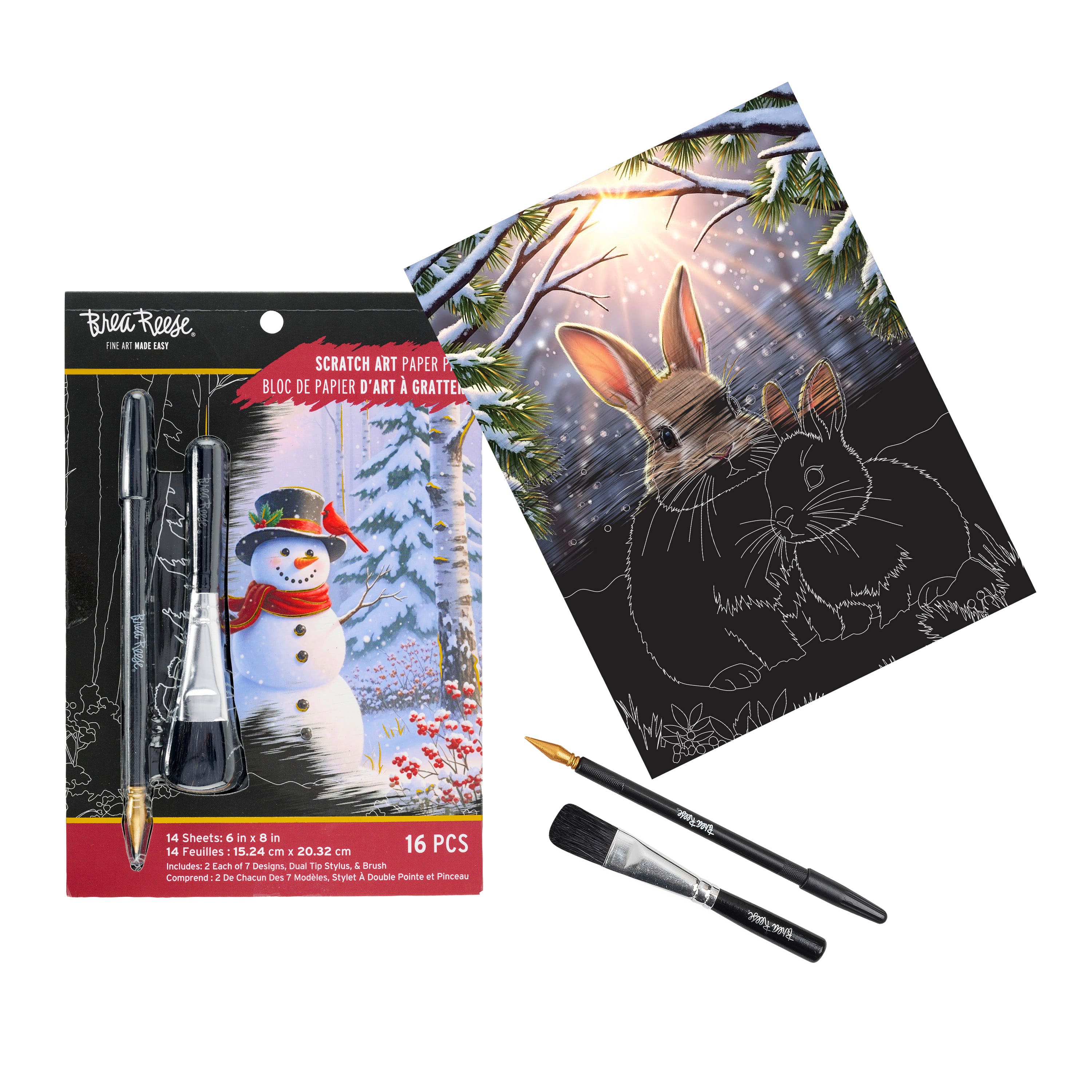 Brea Reese® 6" x 8" Frozen Woodlands Scratch Art Paper Pad