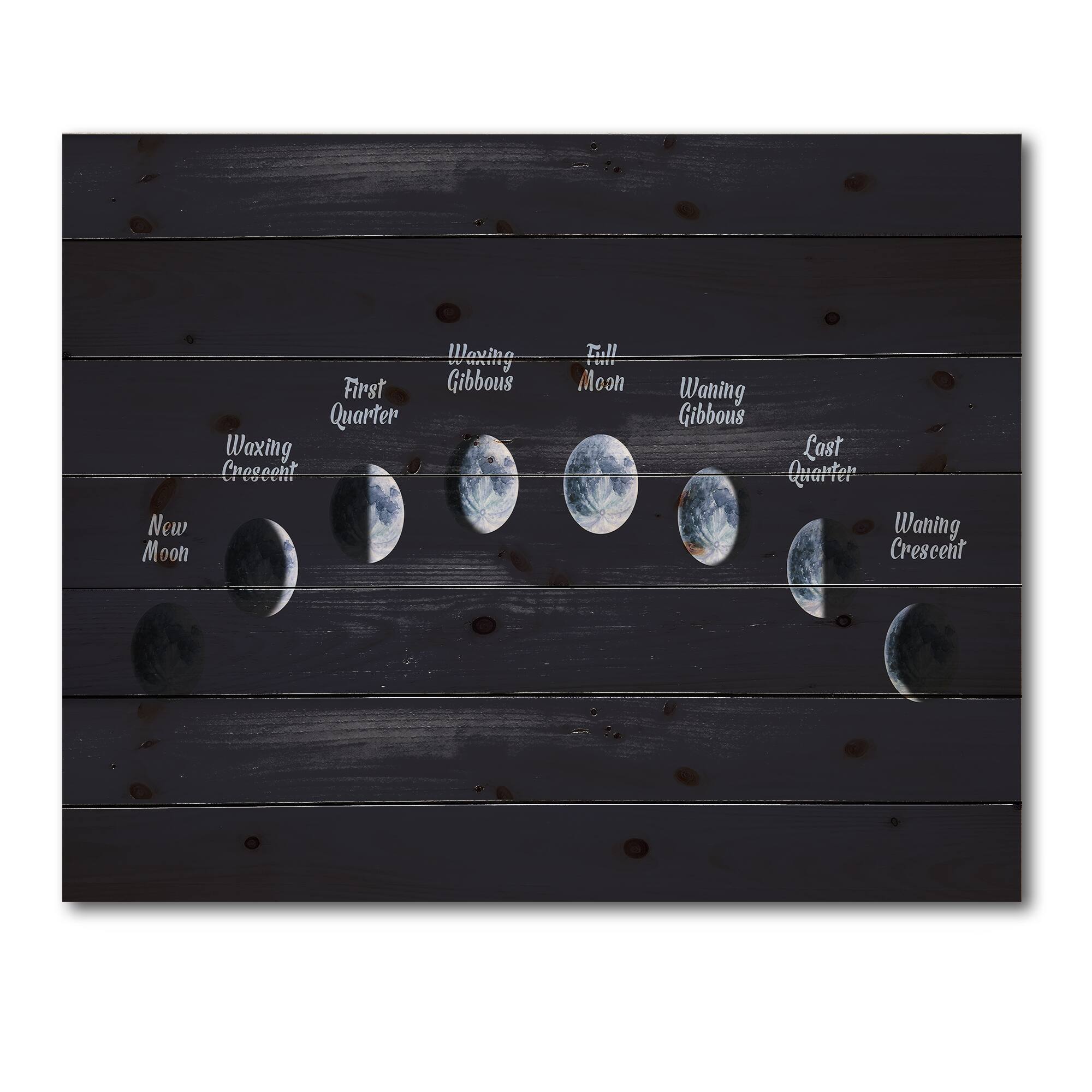 Designart - Moon Phases In Space