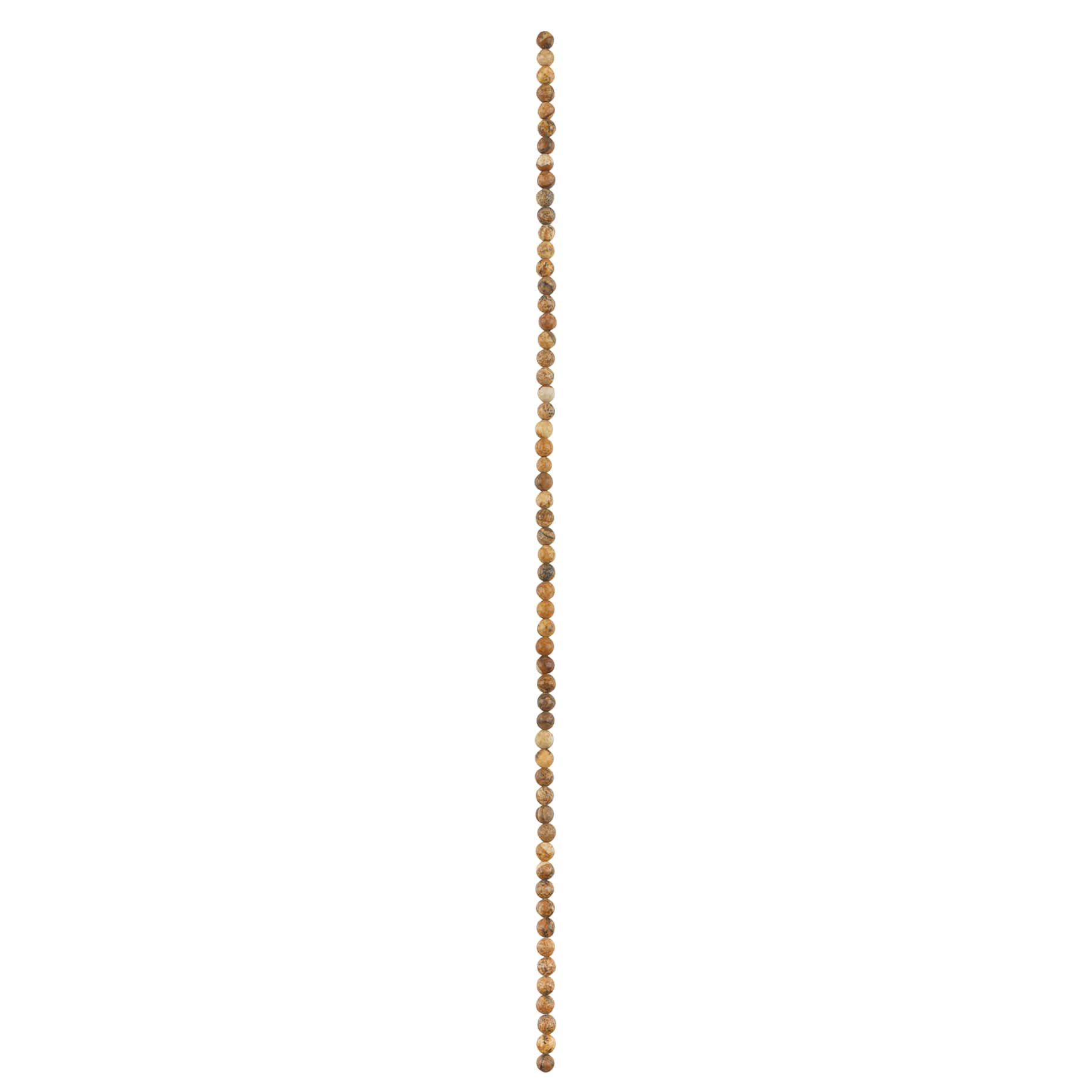 Brown Picture Jasper Round Beads by Bead Landing