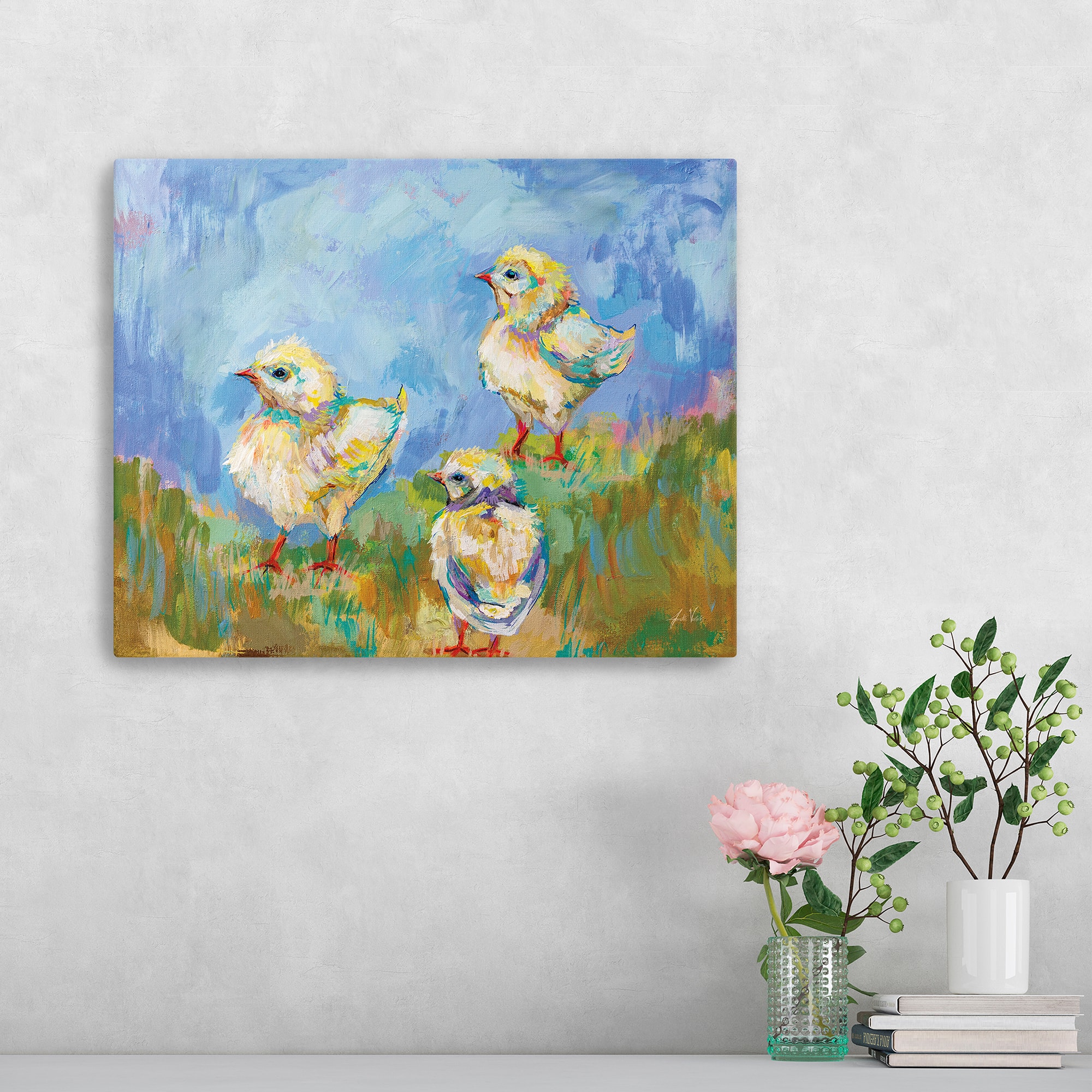Lumaprints Easter Chicks Trio Canvas Giclée Art