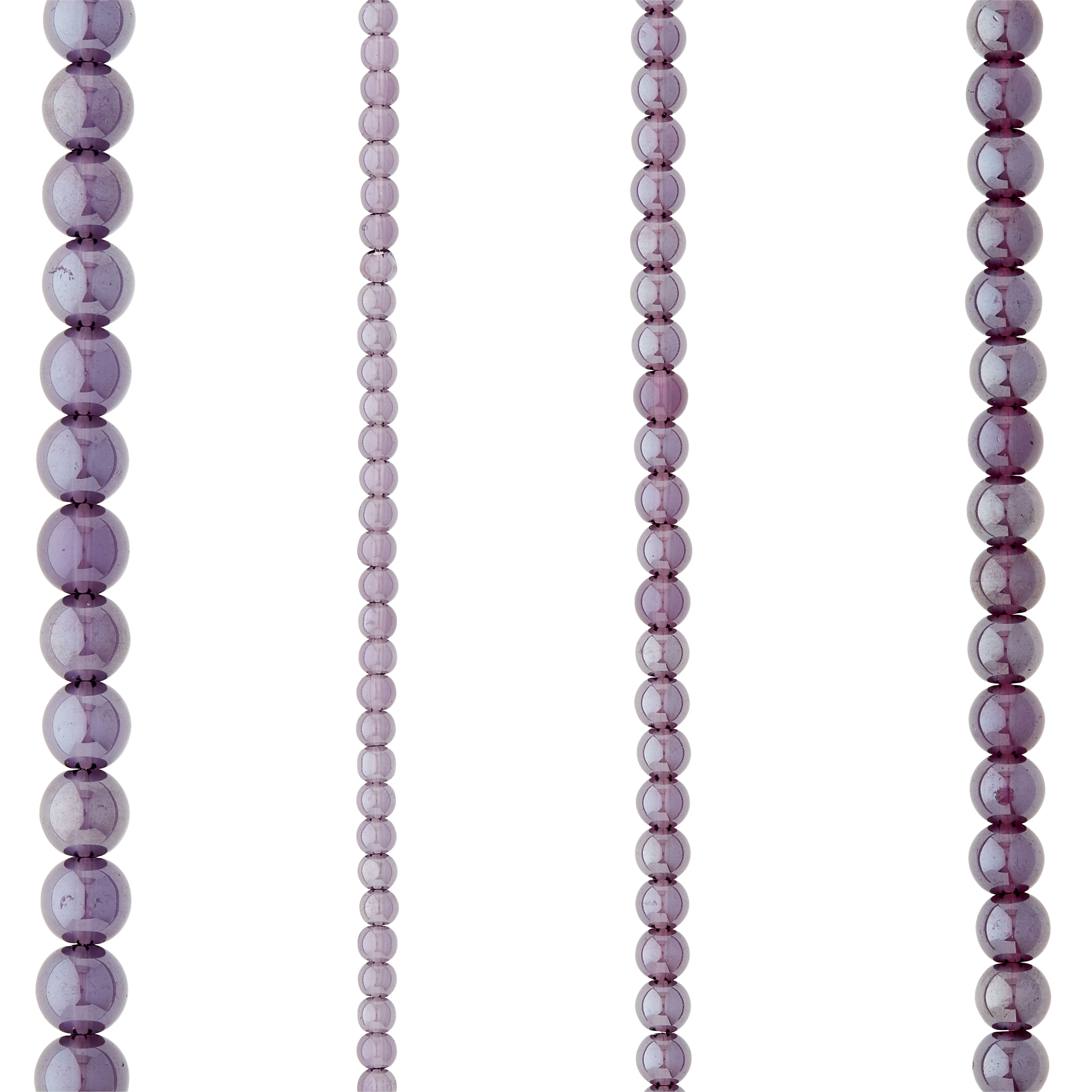 12 Packs: 4 ct. (48 total) Purple Glass Round Beads by Bead Landing™
