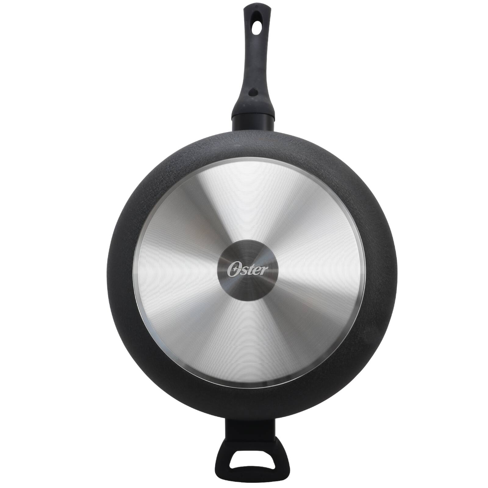 Oster Ashford 5qt. Black Aluminum Sauté Pan With Tempered Glass Lid