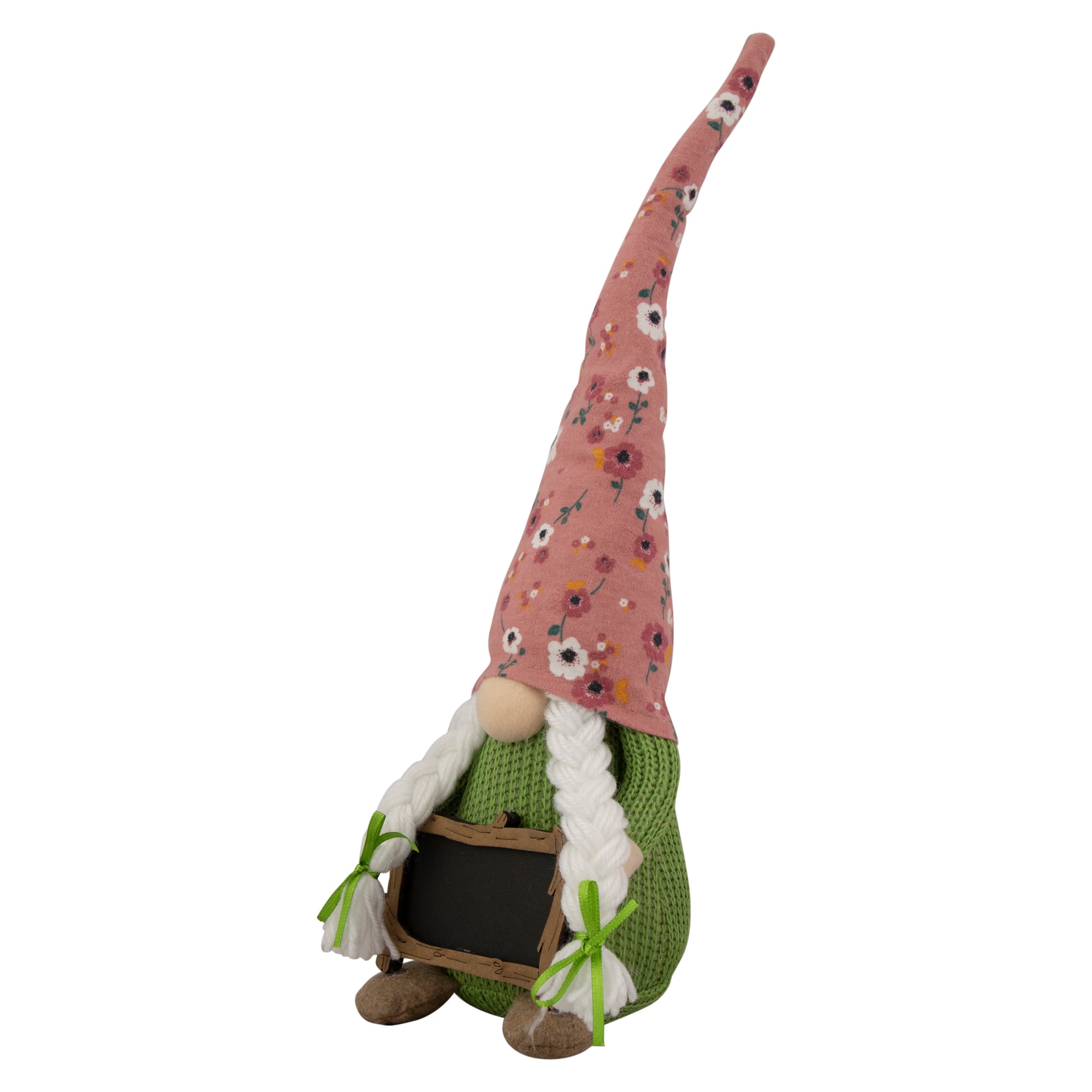 16" Floral Springtime Gnome with Message Board