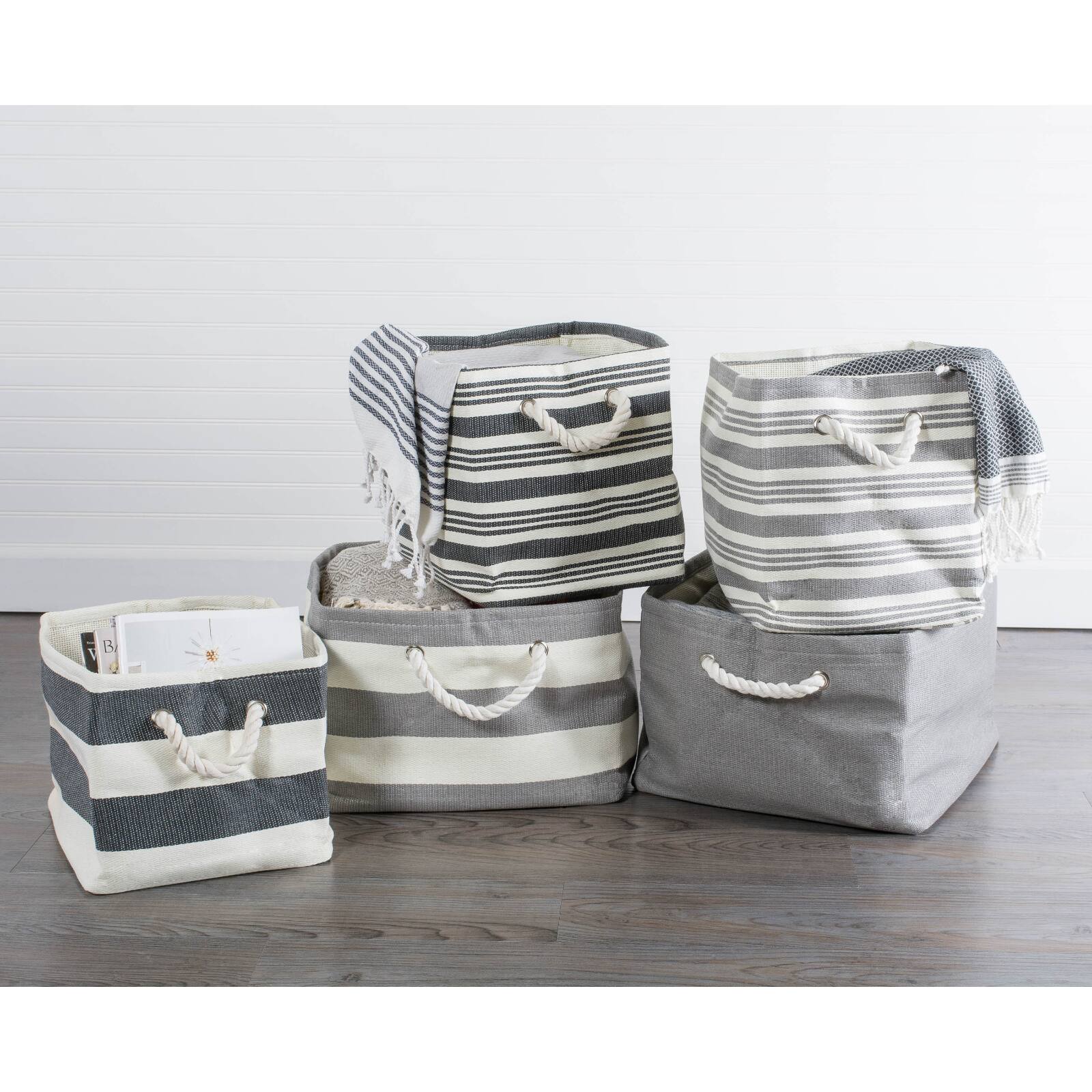 DII® 10" Solid Gray Rectangle Paper Basket