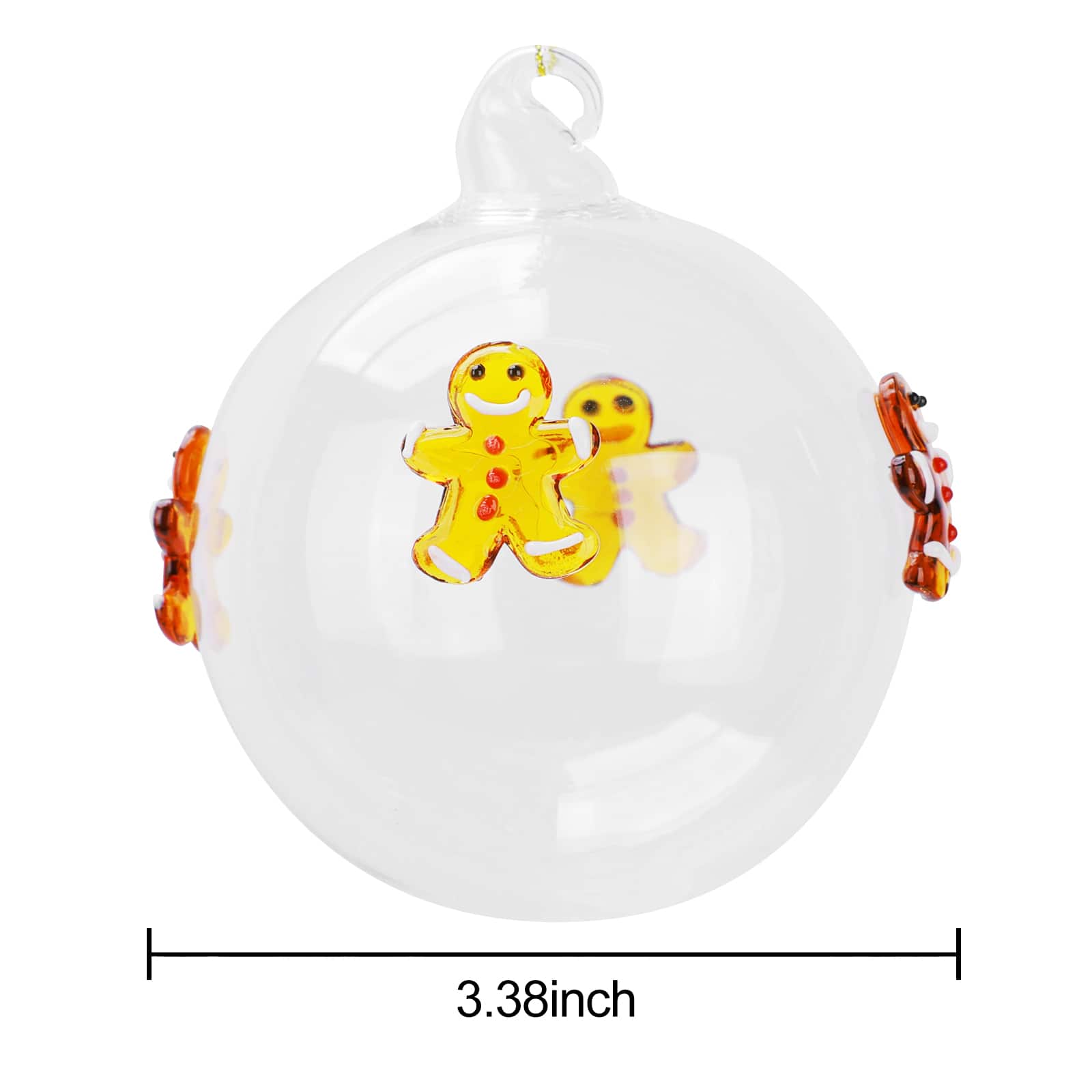 3" Translucent Gingerbread Man Glass Ball Ornament by Ashland®