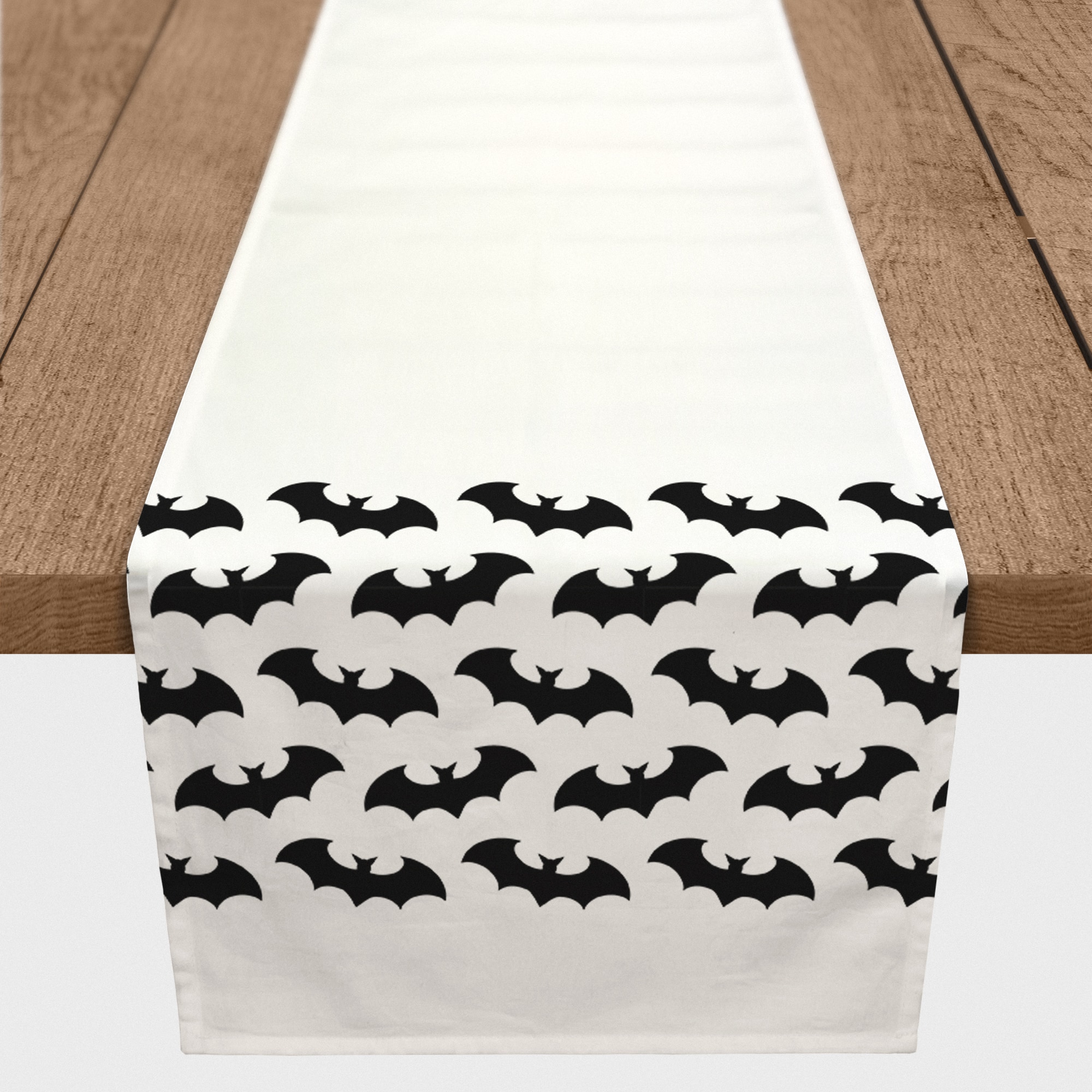 72" Bat Pattern Border Poly Twill Table Runner