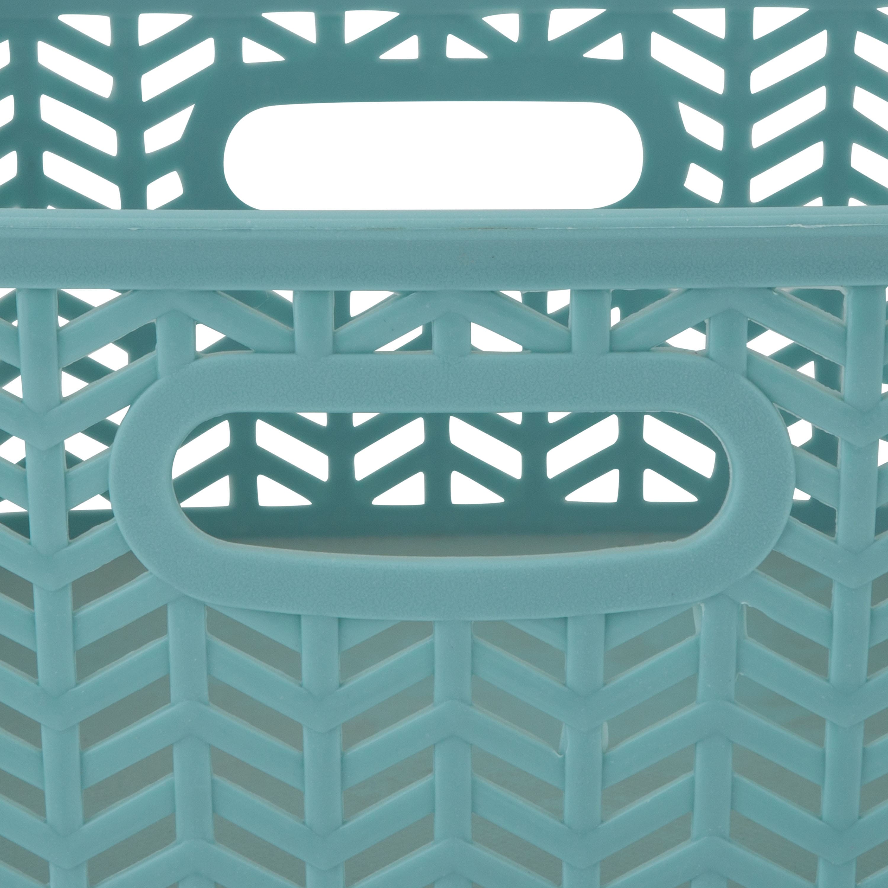 Simplify Small Herringbone Storage Basket, 3ct.