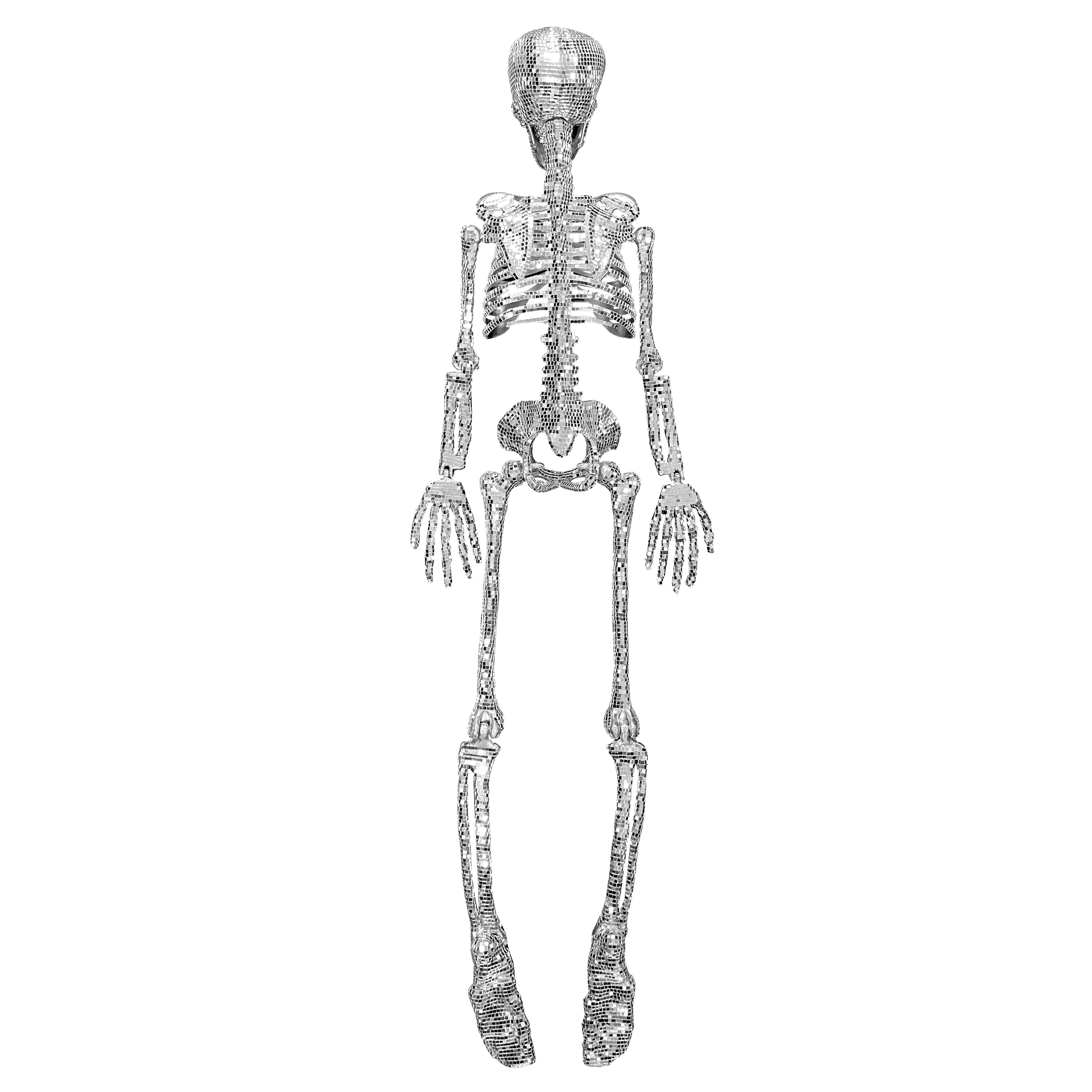 3ft. Silver Disco Skeleton by Ashland®