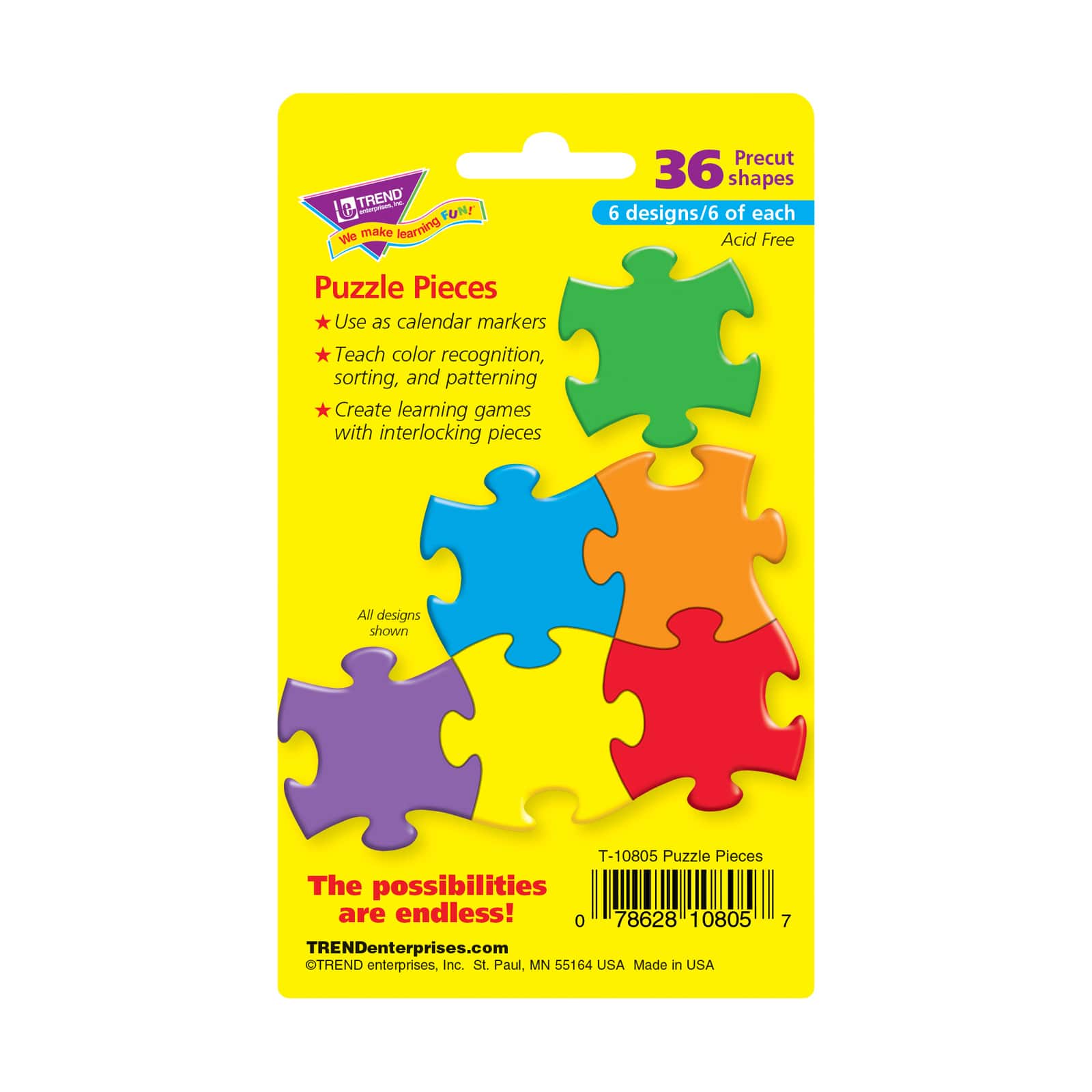 Trend Enterprises® Puzzle Pieces Mini Accents Variety Pack
