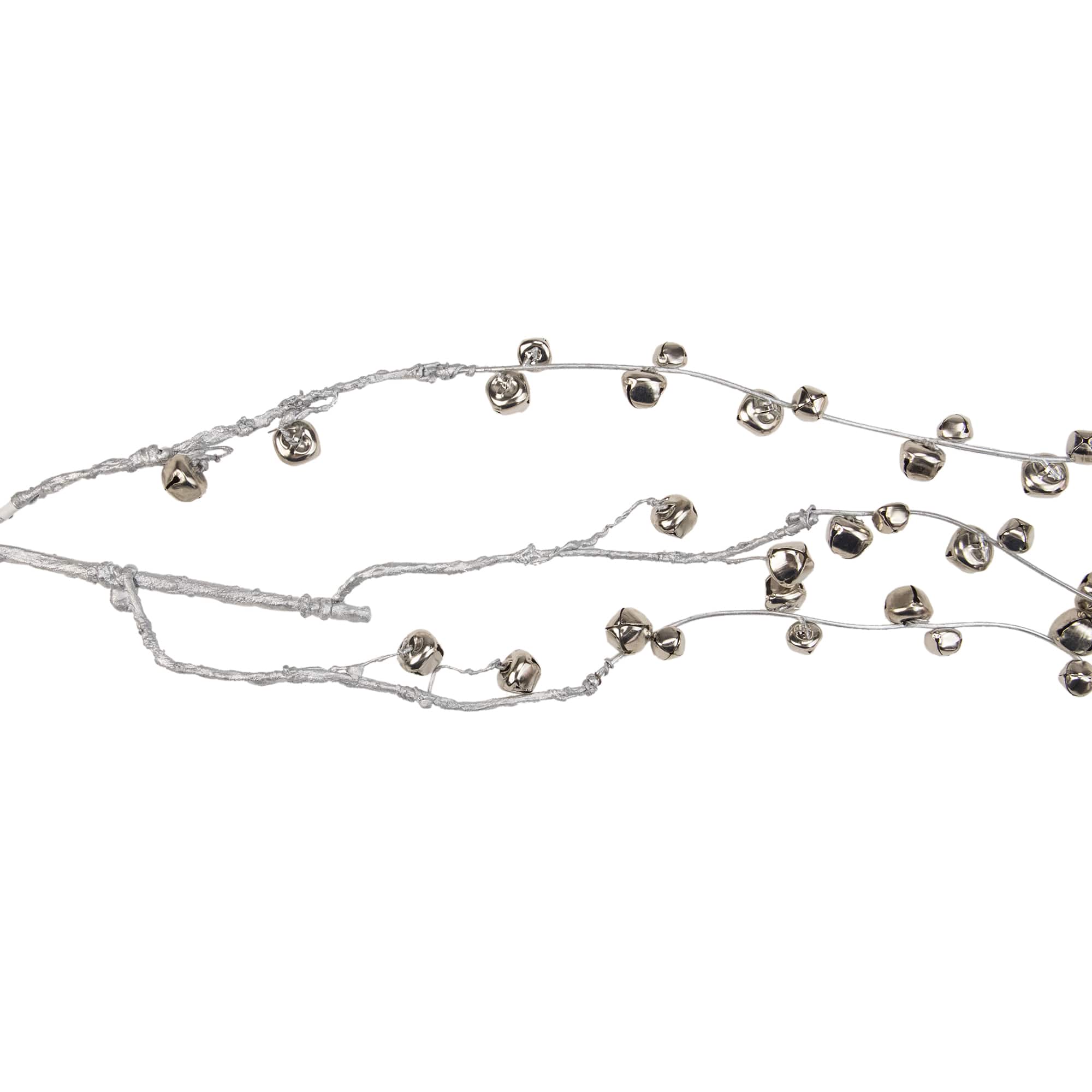 3.4ft. Silver Hanging Jingle Bell Spray