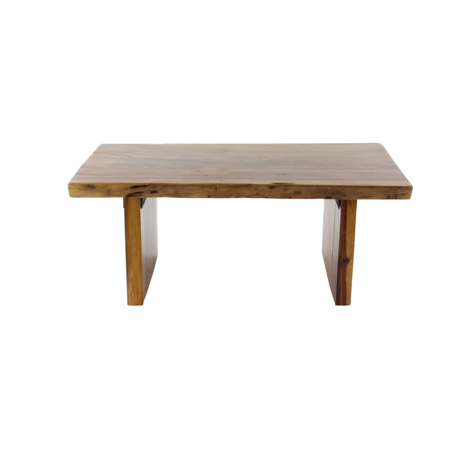 Brown Wood Contemporary Coffee Table, 16" x  40" x  24"