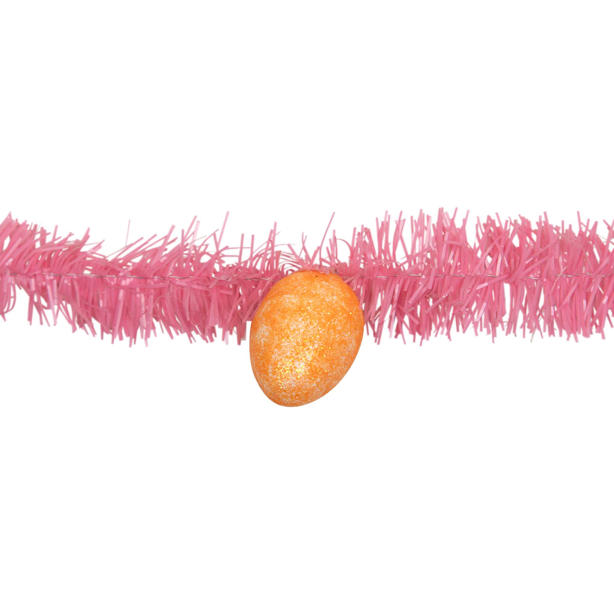 25ft. Pink Tinsel Garland with Easter Eggs