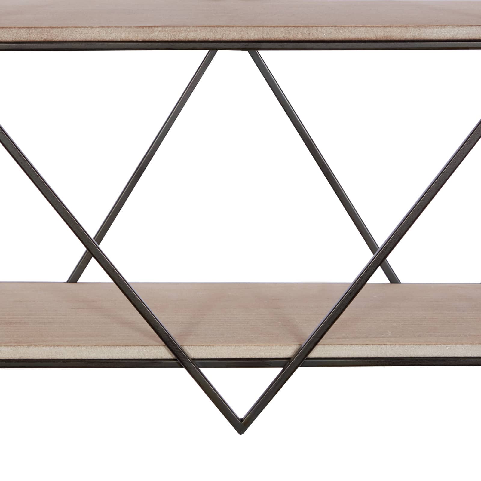 Brown Wood Contemporary Wall Shelf, 20" x 30" x 7"