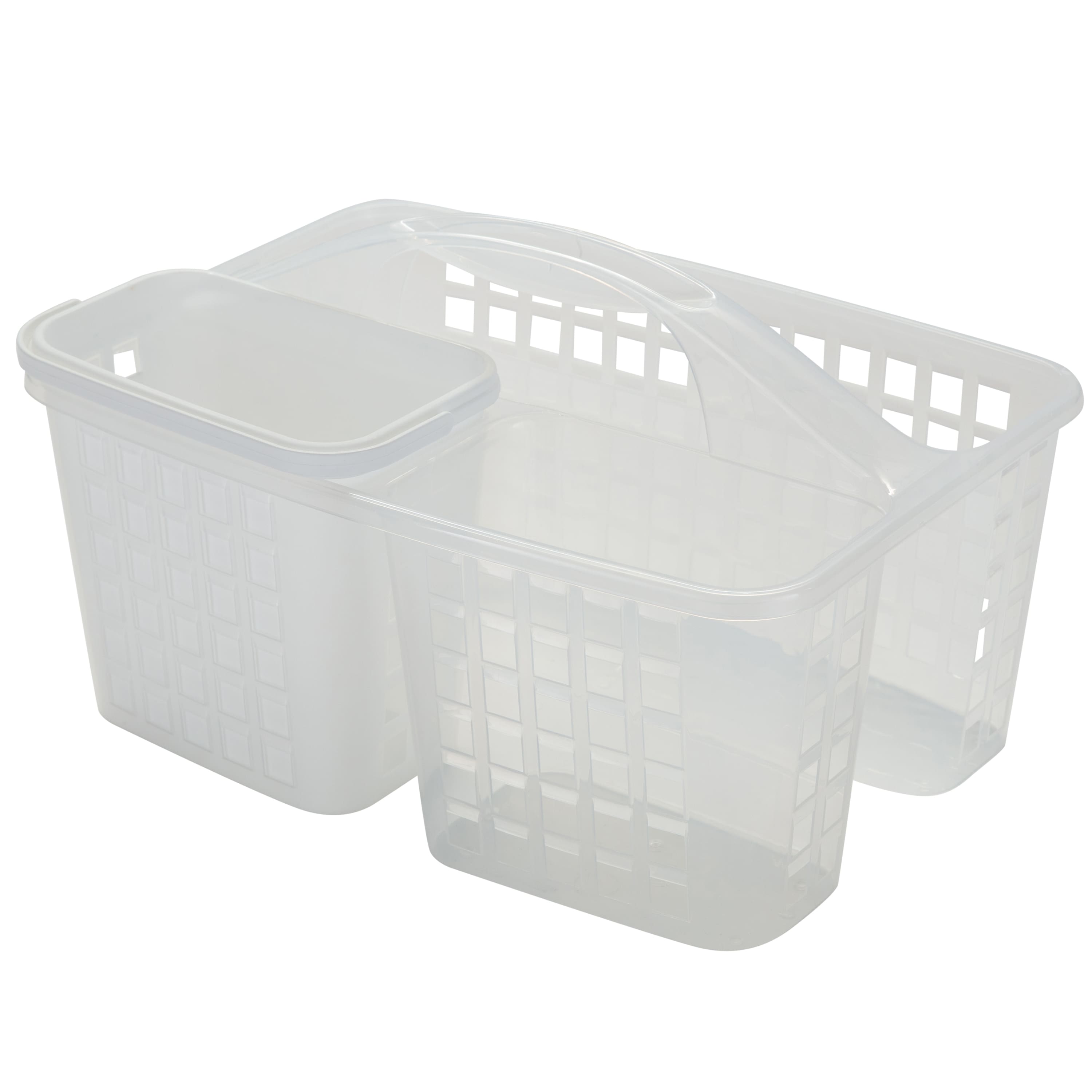 Bath Bliss White 2-in-1 Portable Bath Tote