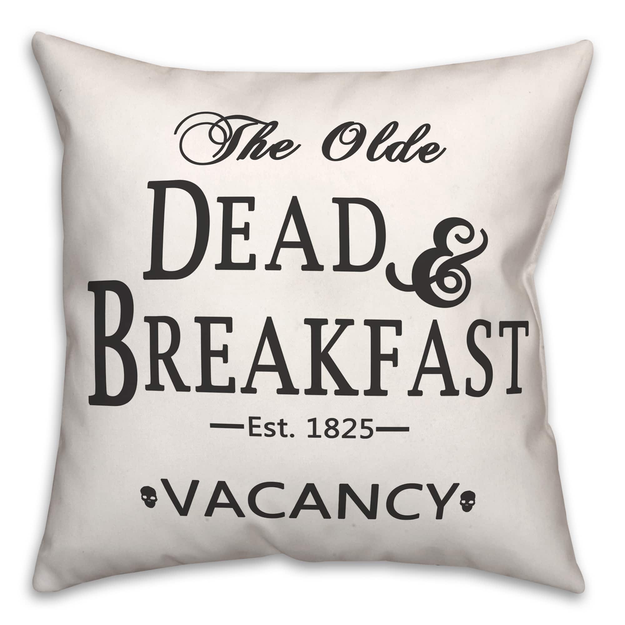The Olde Dead & Breakfast Stripes Throw Pillow