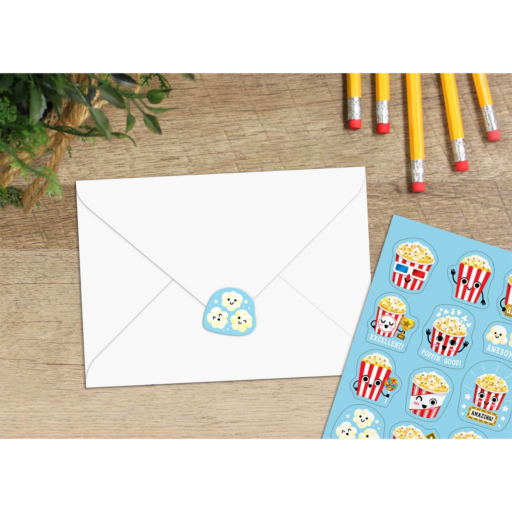 Teacher Created Resources® Popcorn Smelly Stickers, 6 Packs of 120