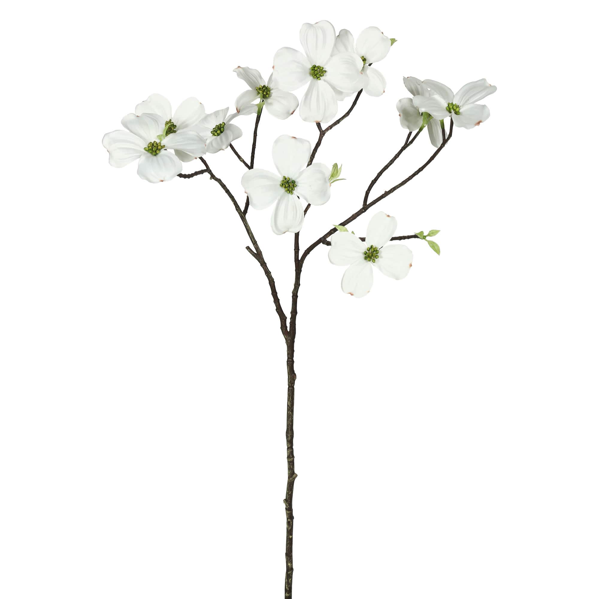 28" White Artificial Dogwood Stems, 3ct