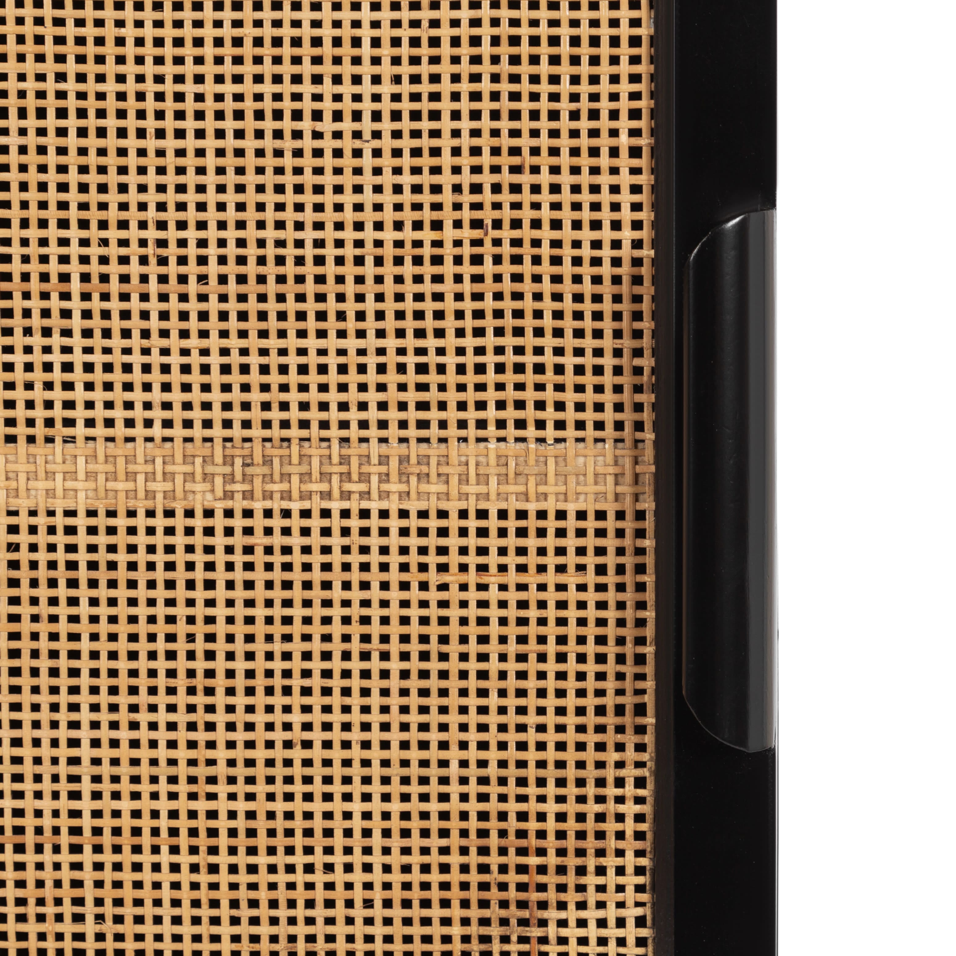 Kate and Laurel Ori Rattan Wall Cabinet