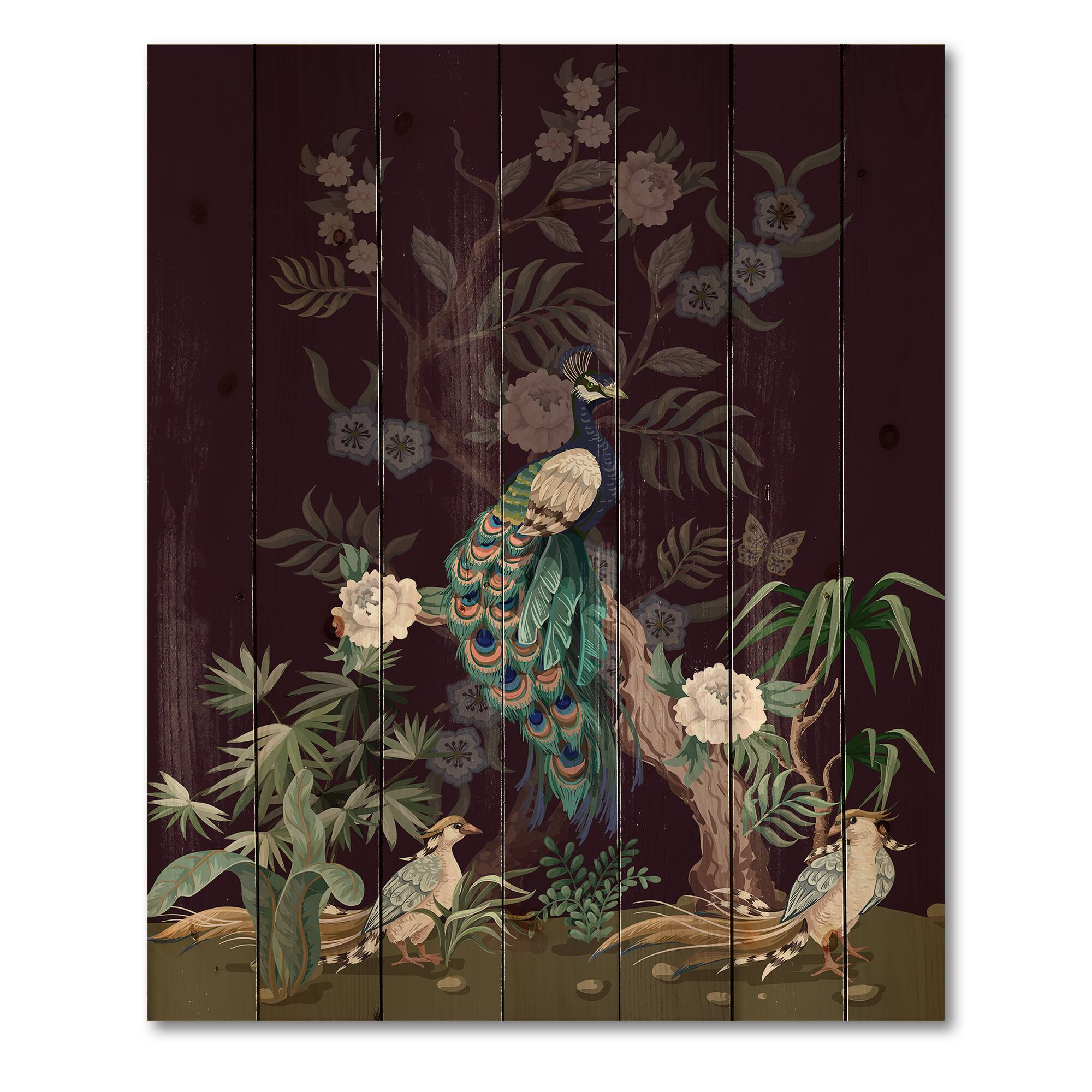 Designart - Chinoiserie With Birds and Peonies V