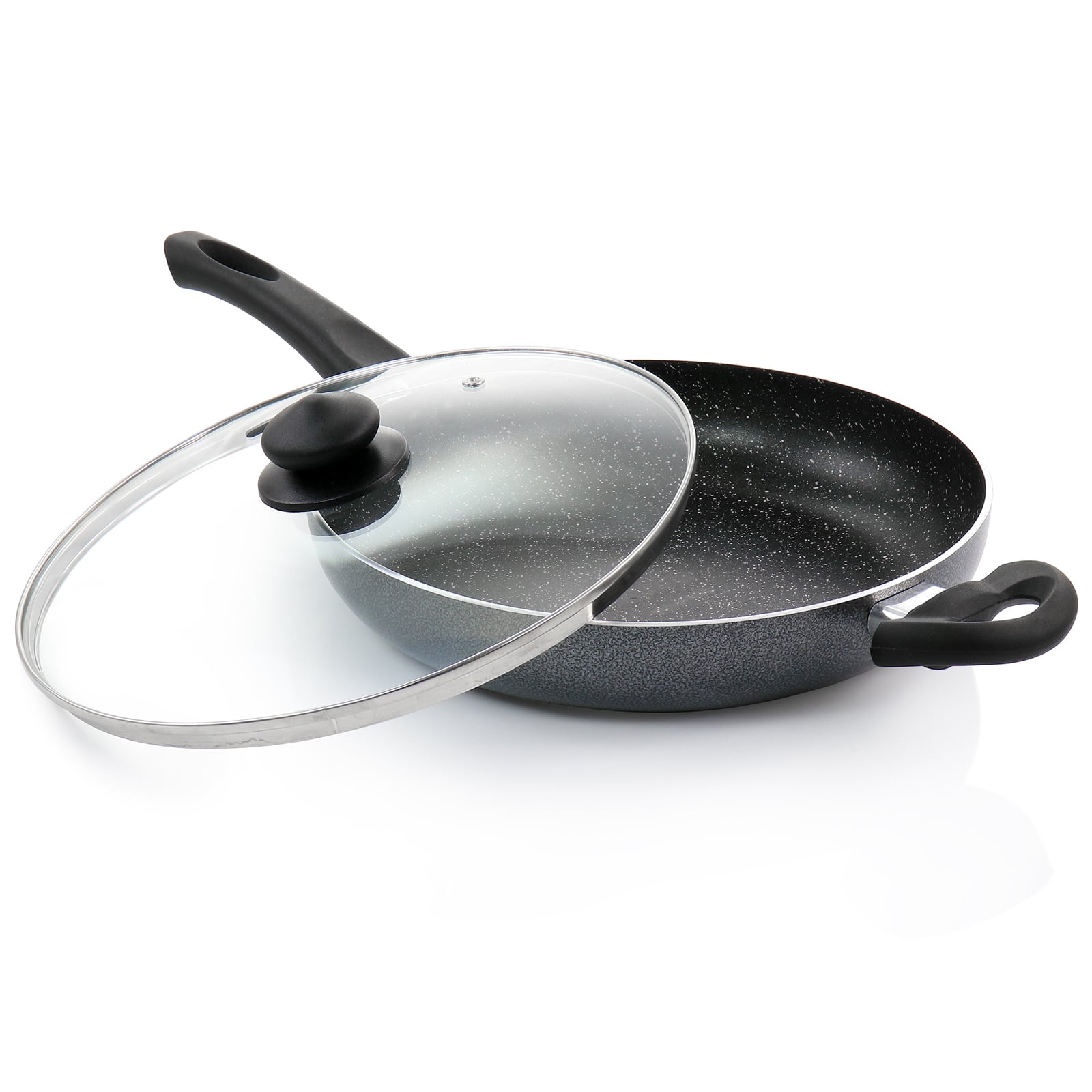 Oster Pallermo 3.5qt. Charcoal Aluminum Nonstick Sauté Pan with Lid