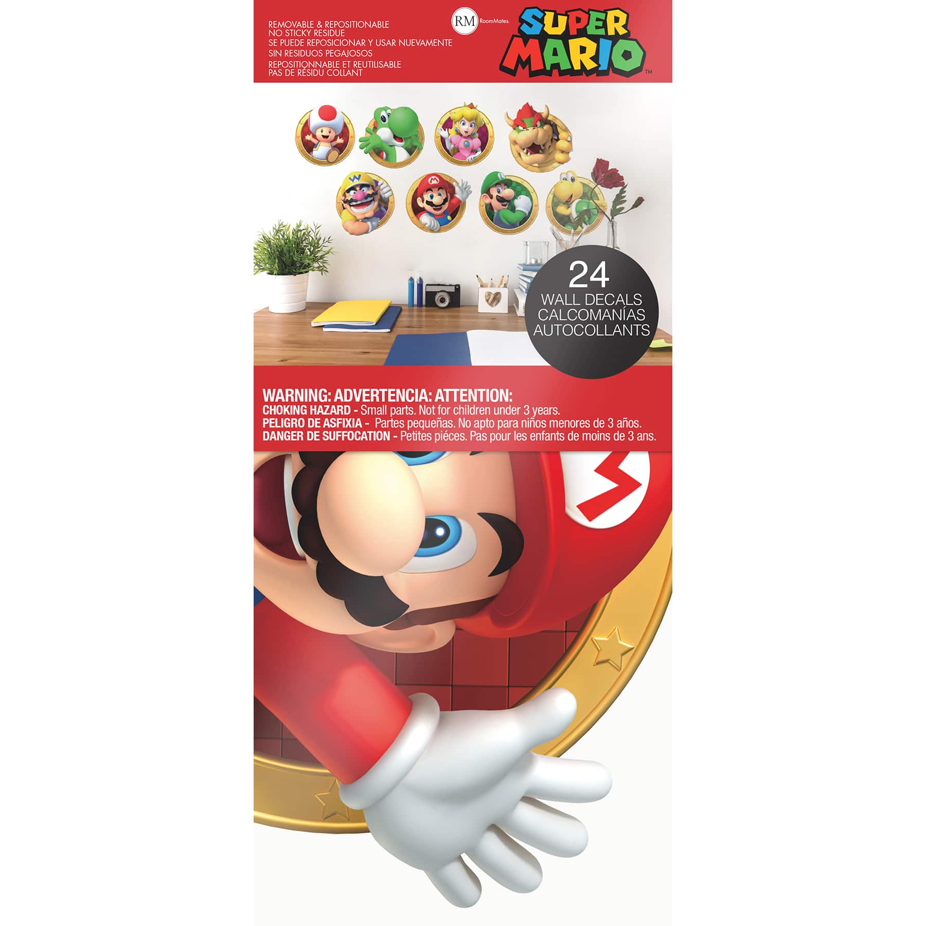 RoomMates Super Mario Character Peel & Stick Wall Decals