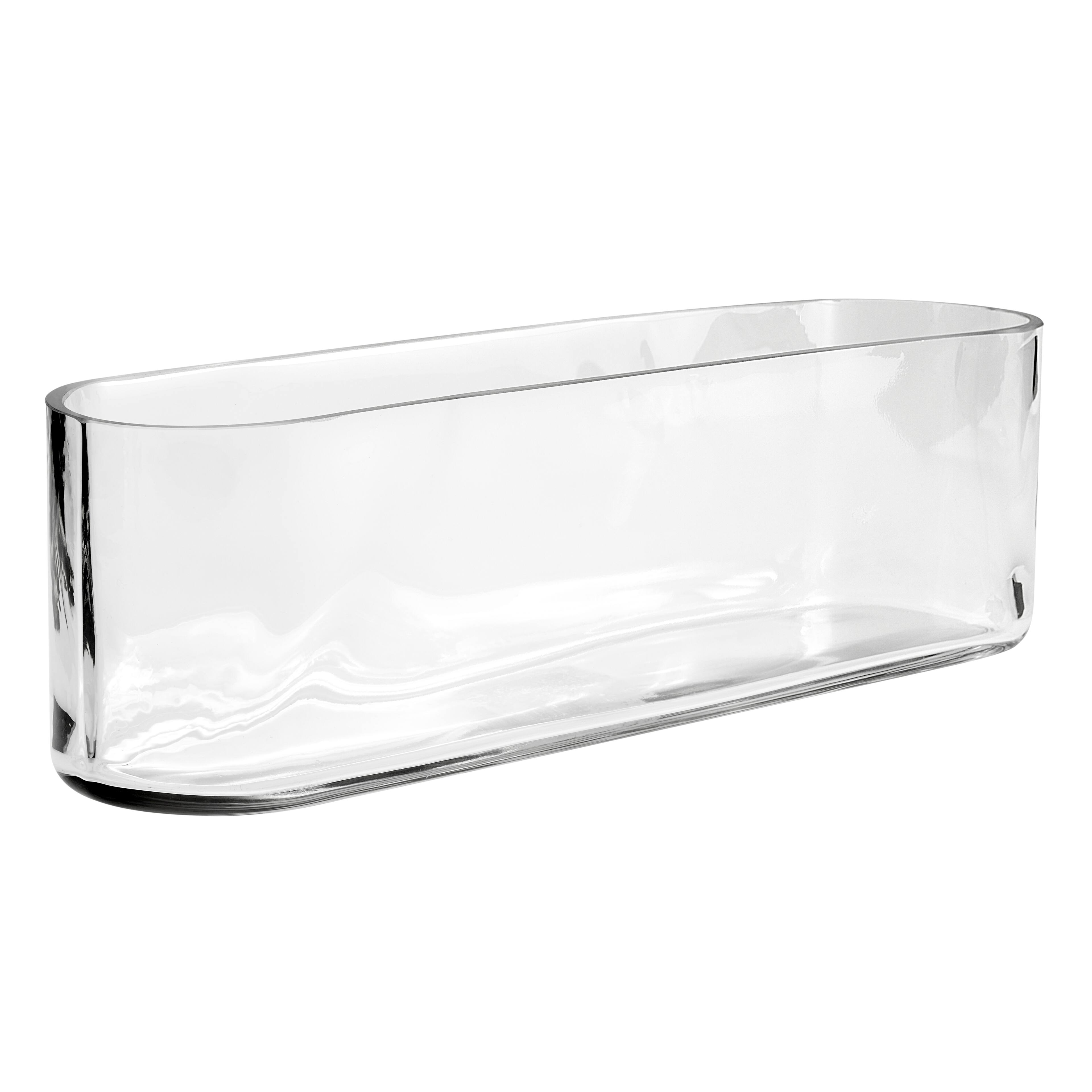 12 Pack: 13" Clear Oval Glass Vase by Ashland®
